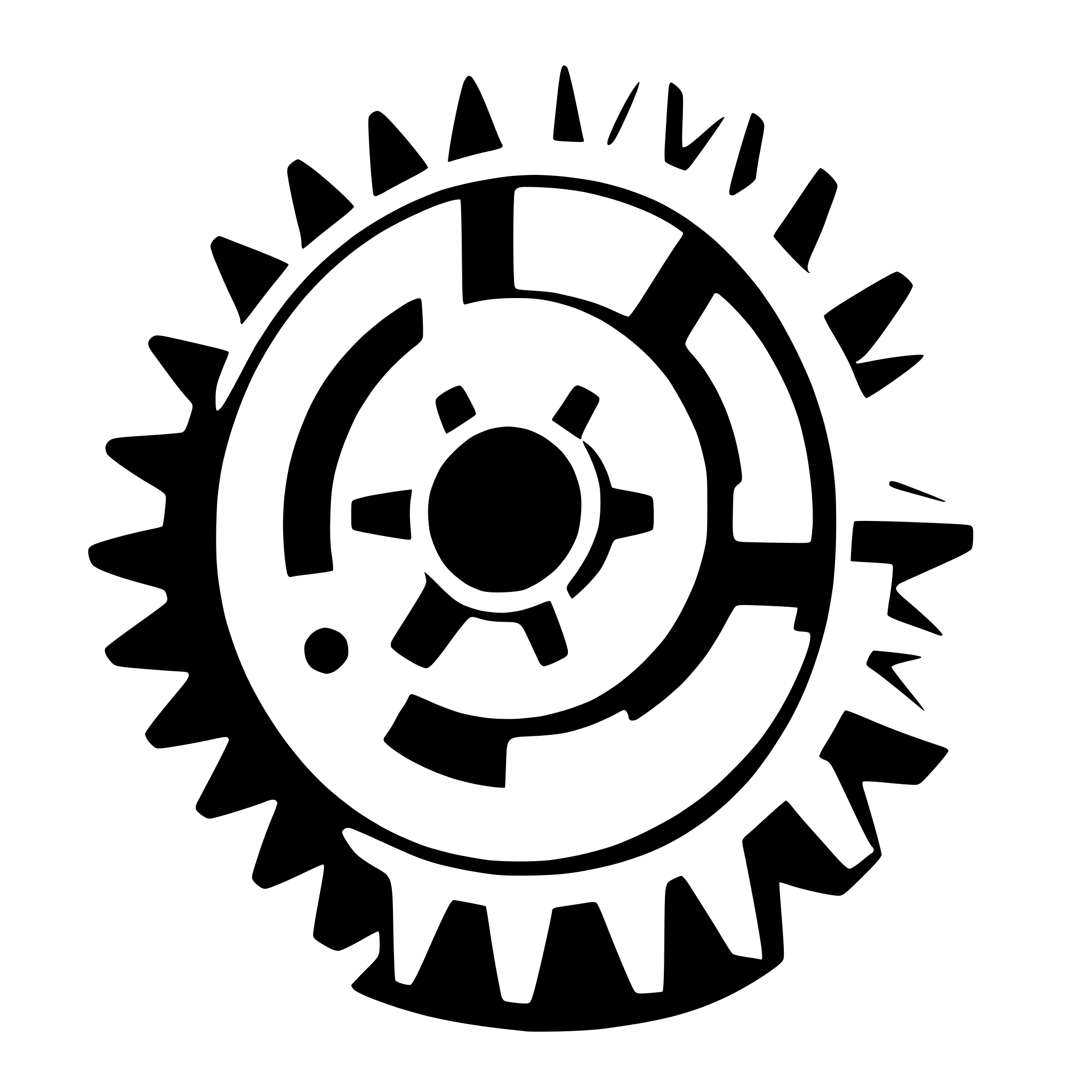 AI-generated SVG of 'a simple outline of a gear icon'