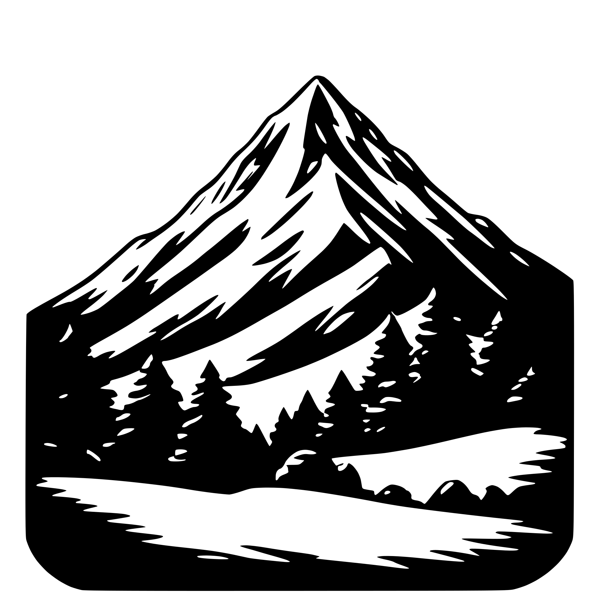 AI-generated SVG of a mountain