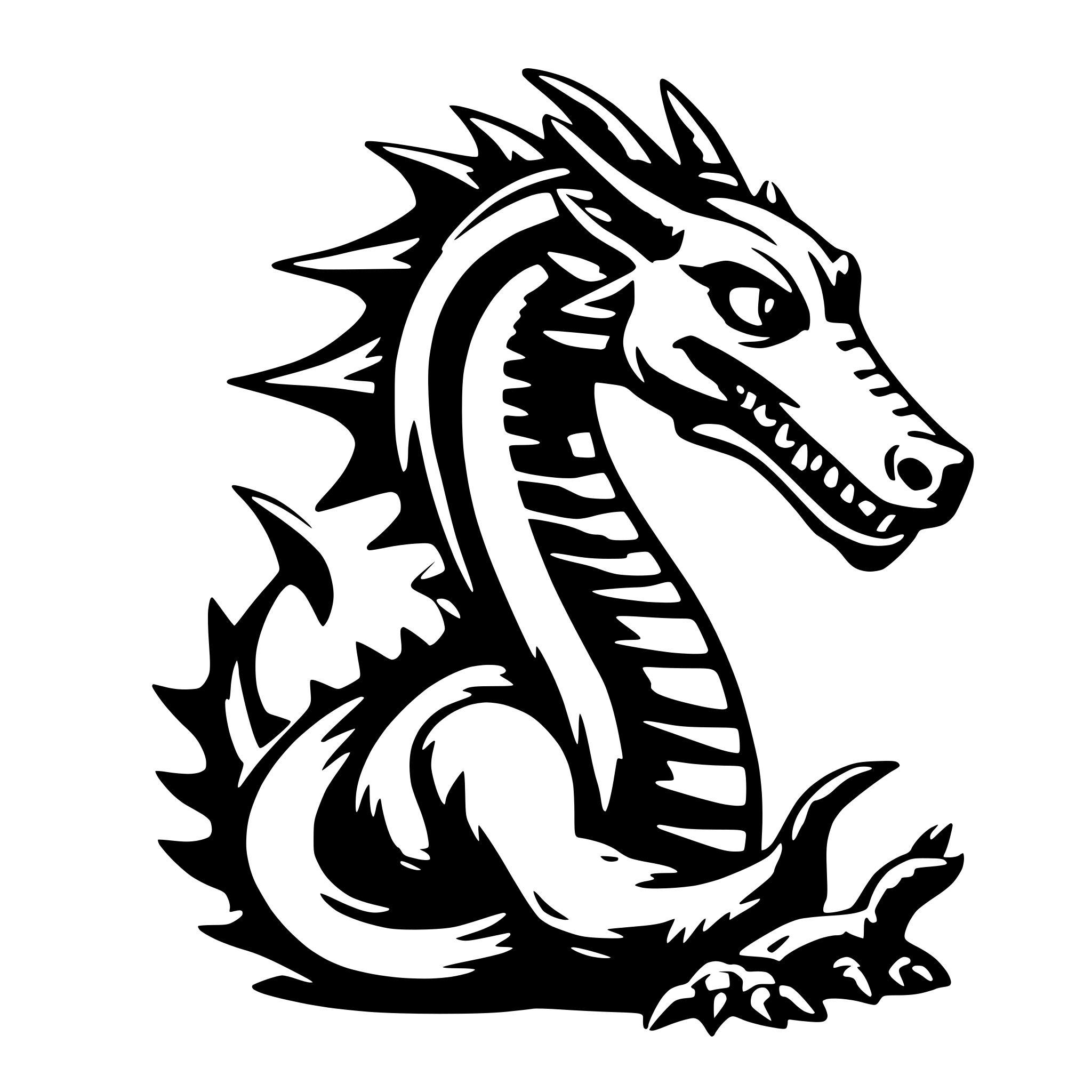 AI-generated SVG of a dragon