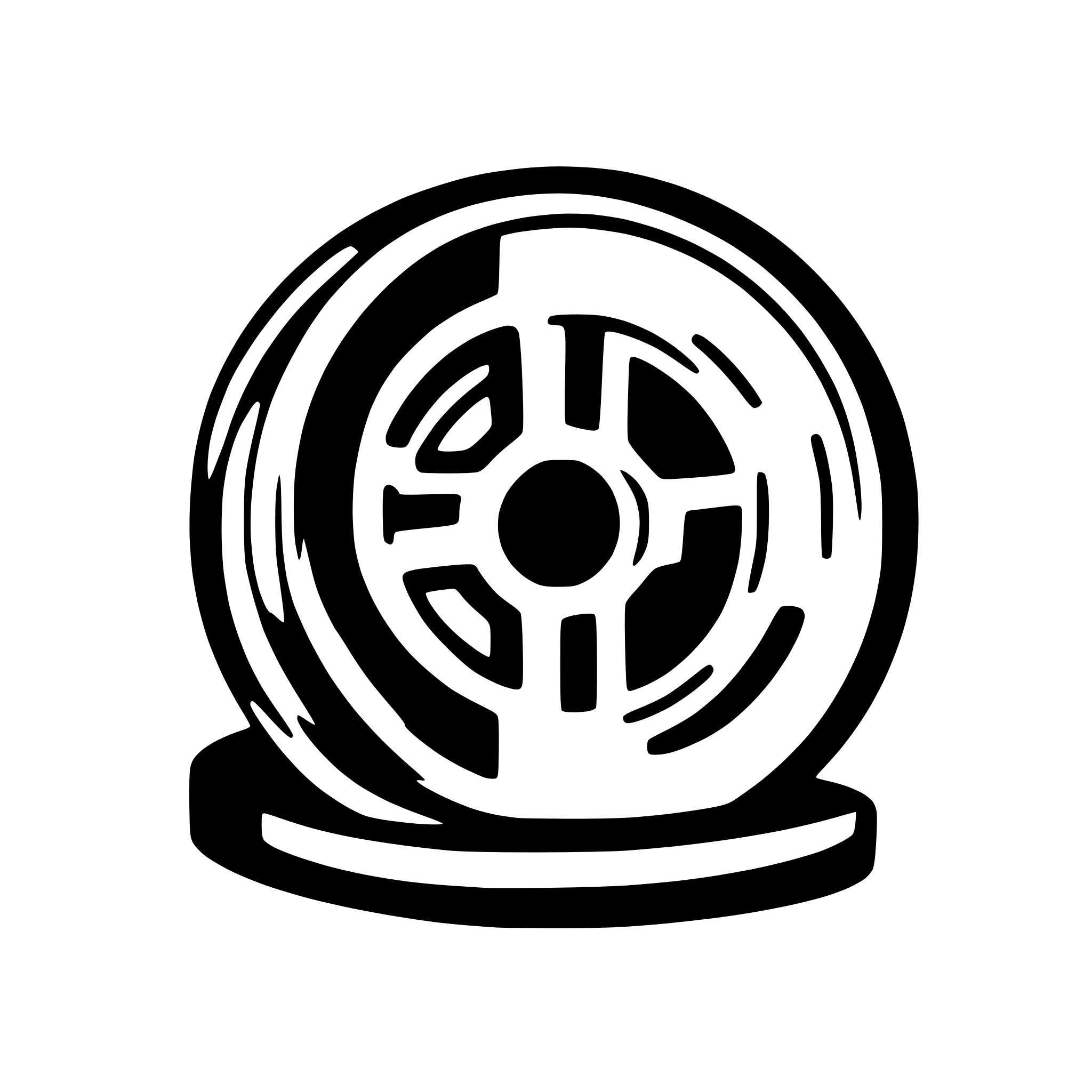 AI-generated SVG of a simple filament spool 3d printing