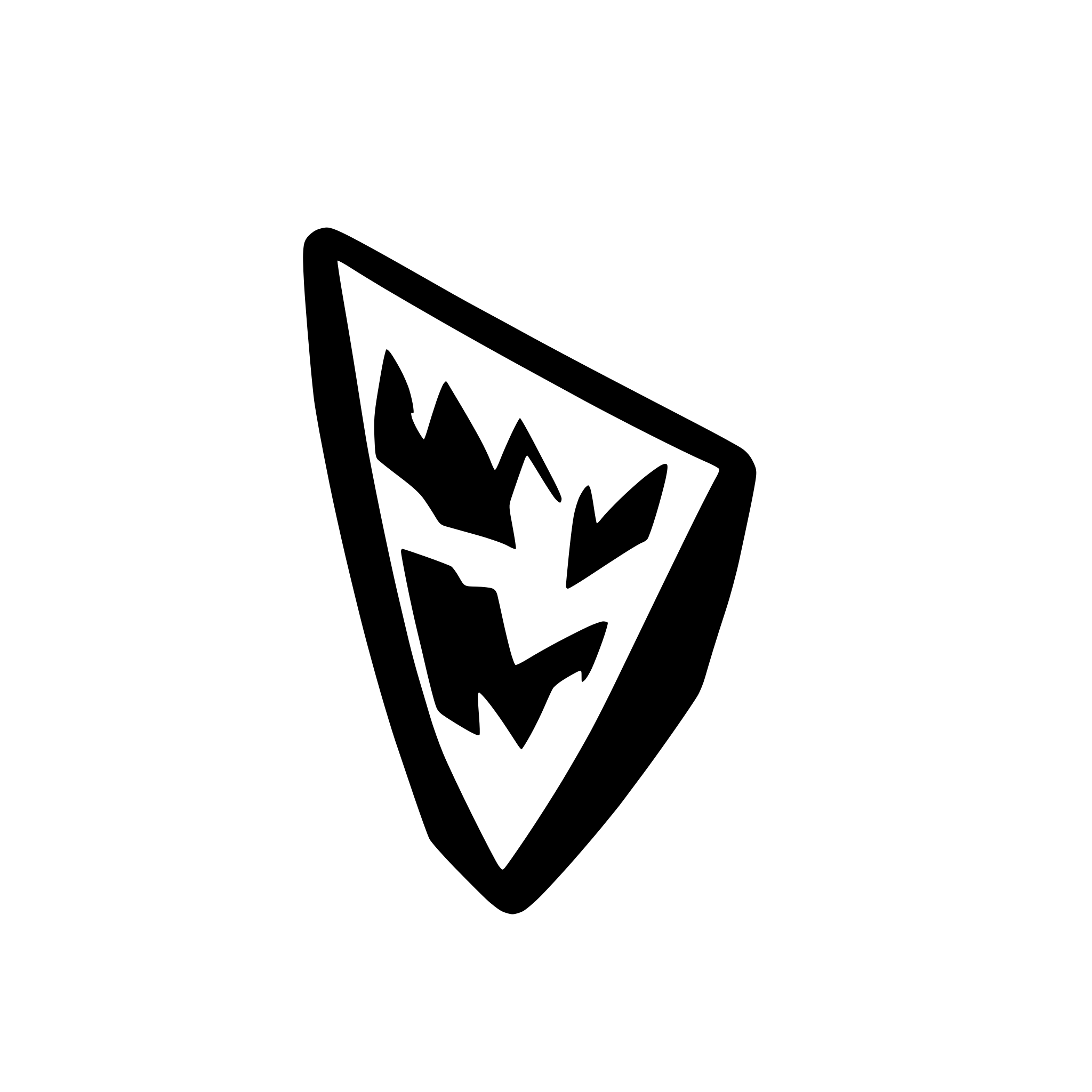 AI-generated SVG of a A jagged, fang-shaped shard