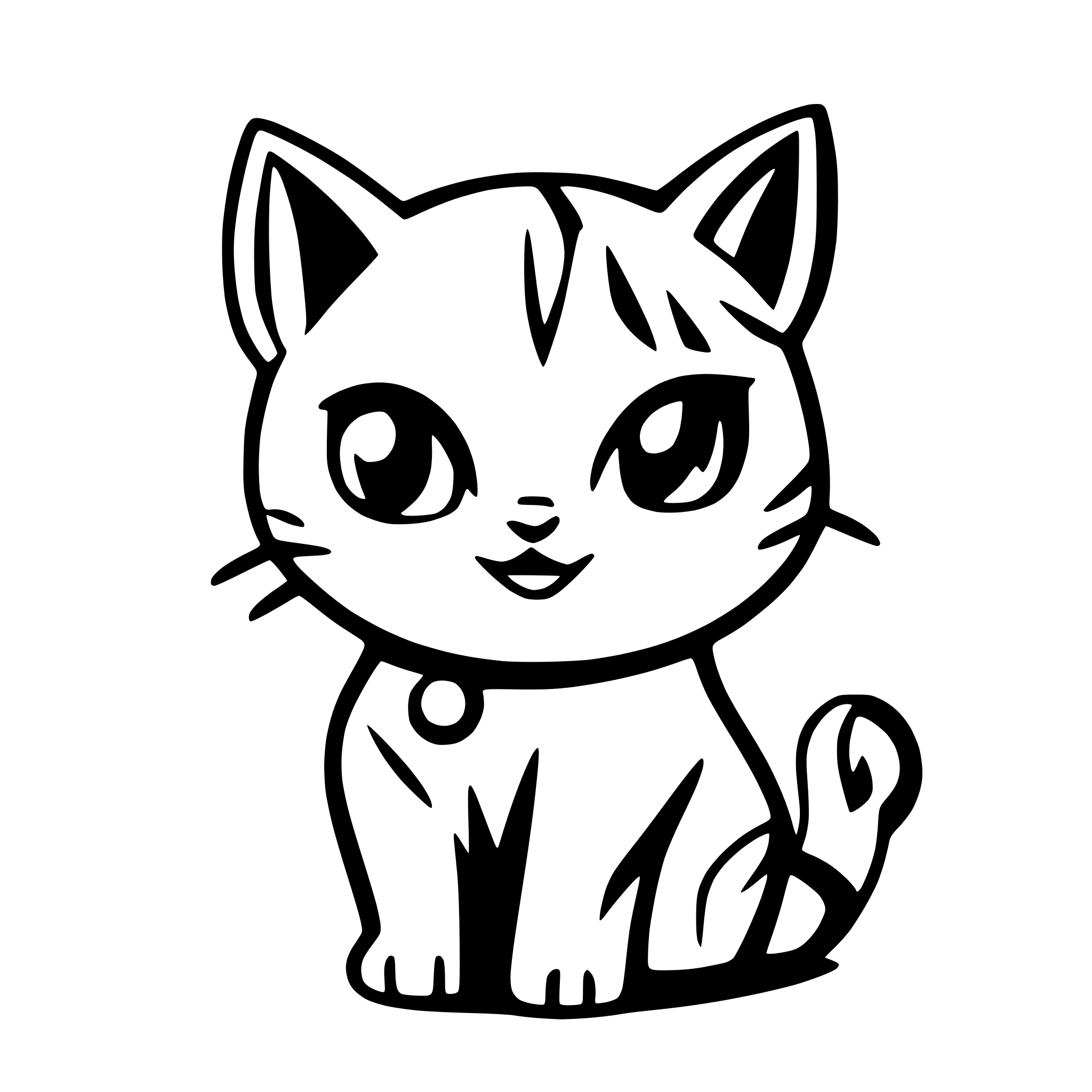 AI-generated SVG of a cat cute