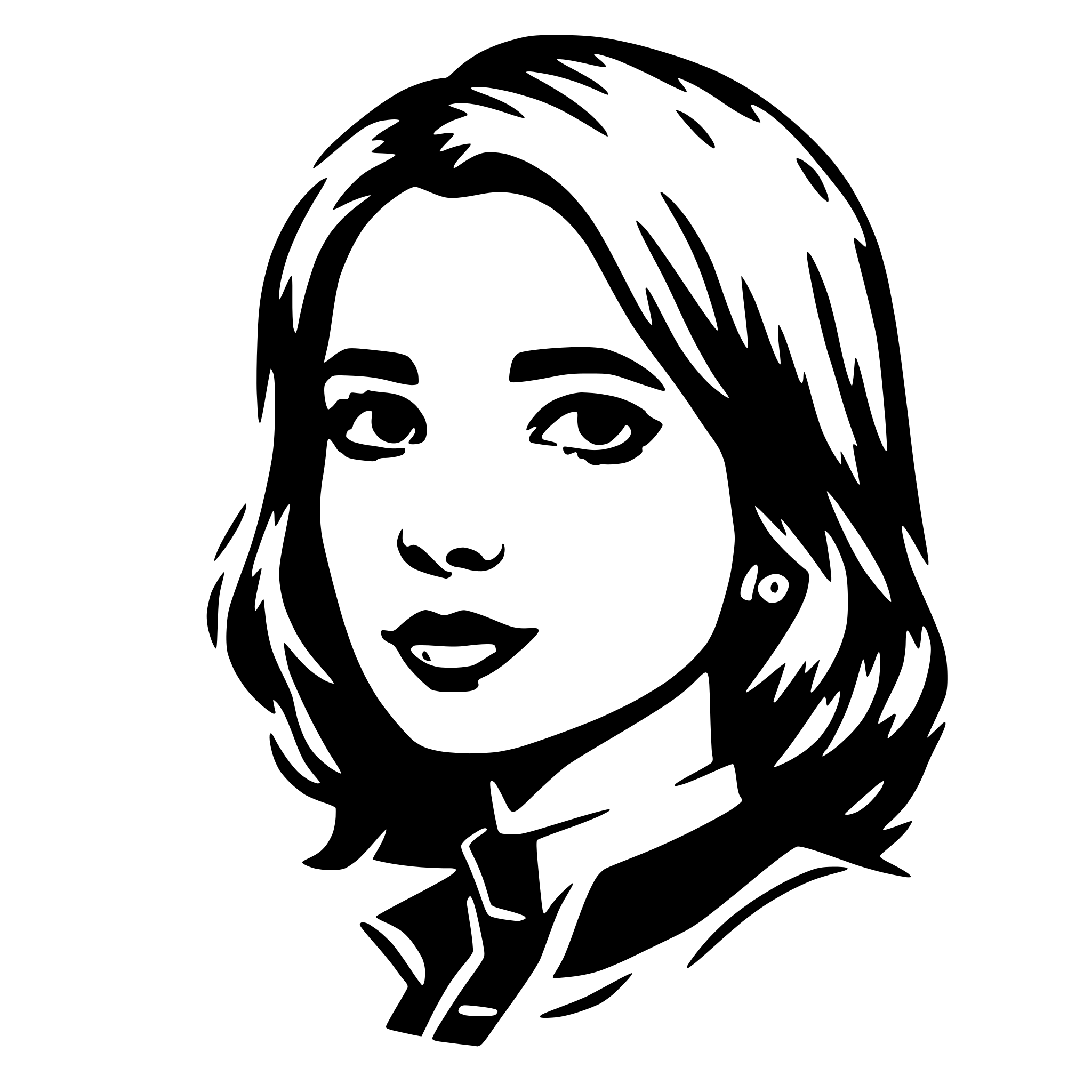 AI-generated SVG of 'girl'