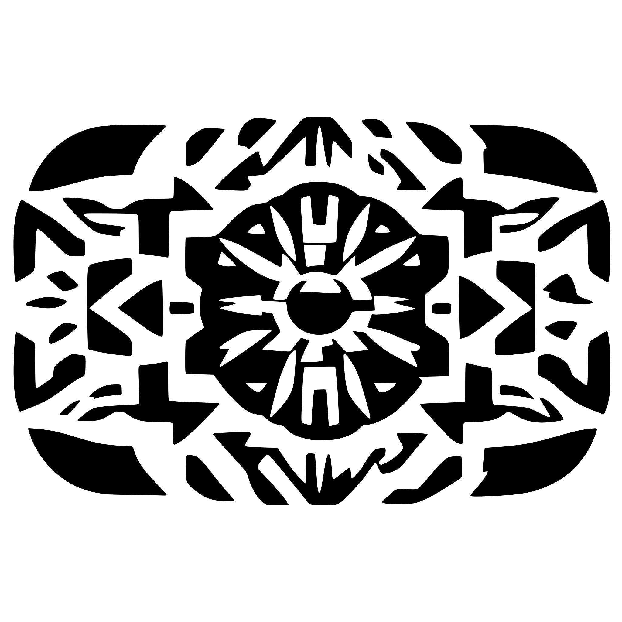 AI-generated SVG of 'symmetrical black and white pattern'