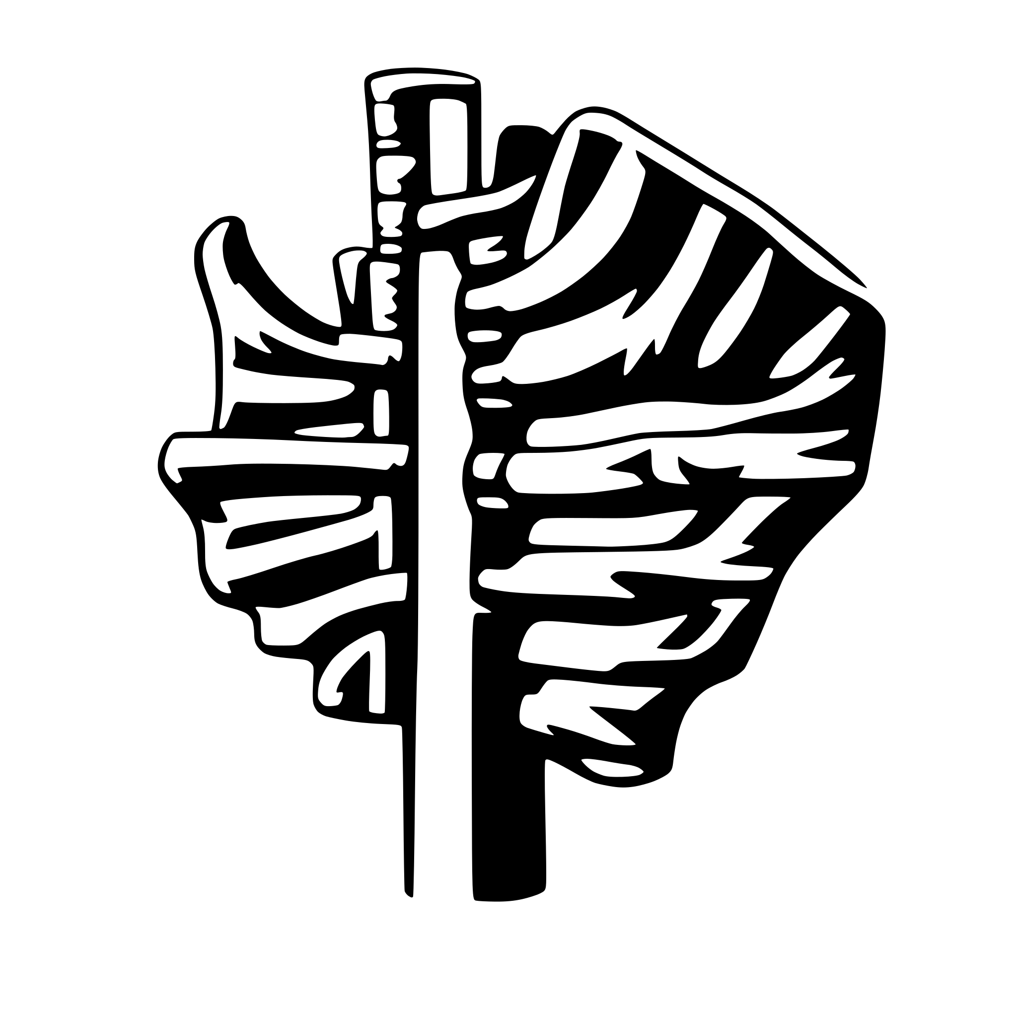 AI-generated SVG of a human backbone