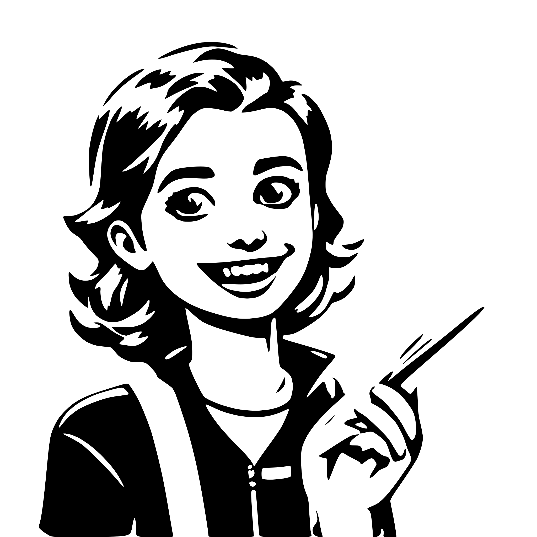 AI-generated SVG of a excited student