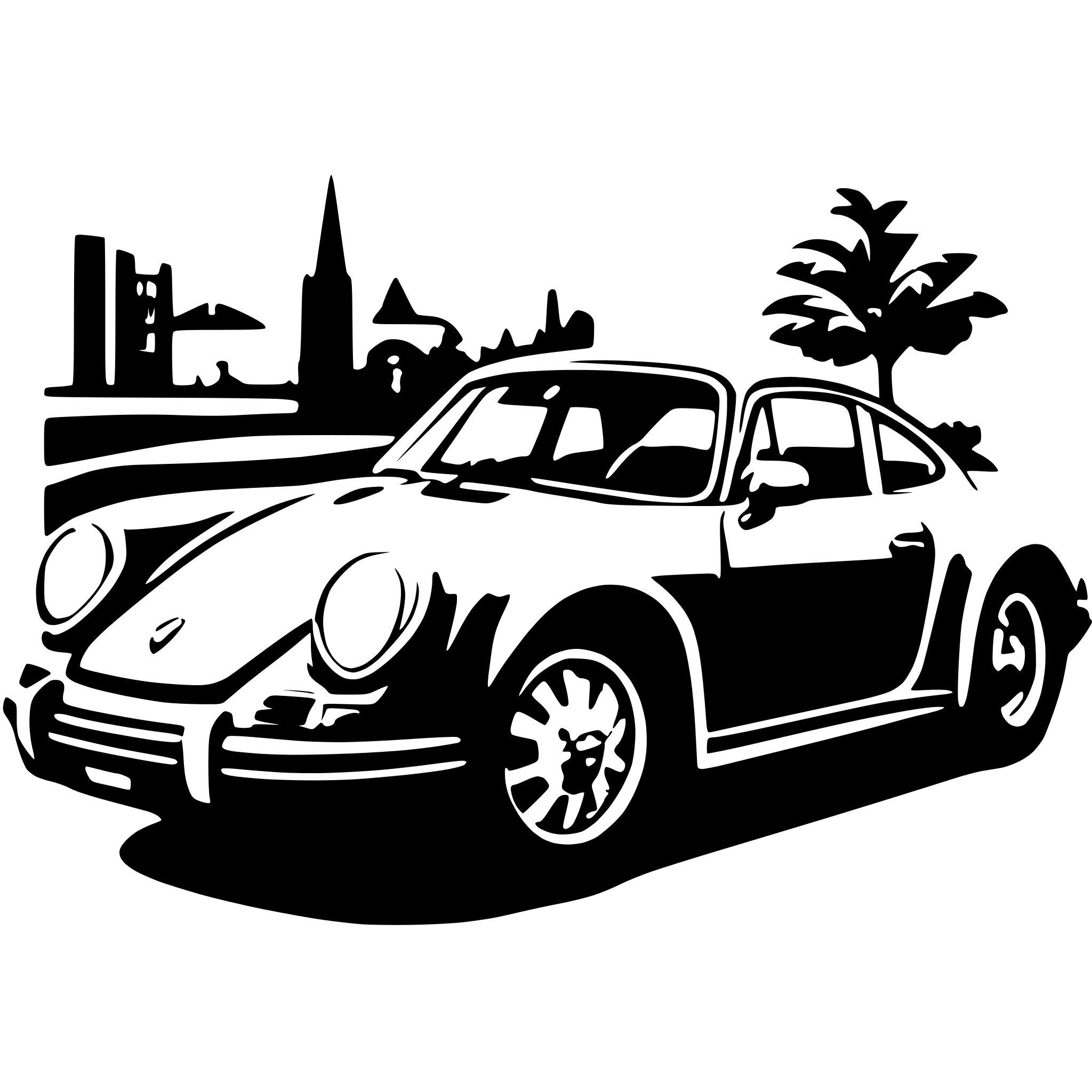 AI-generated SVG of a Porsche