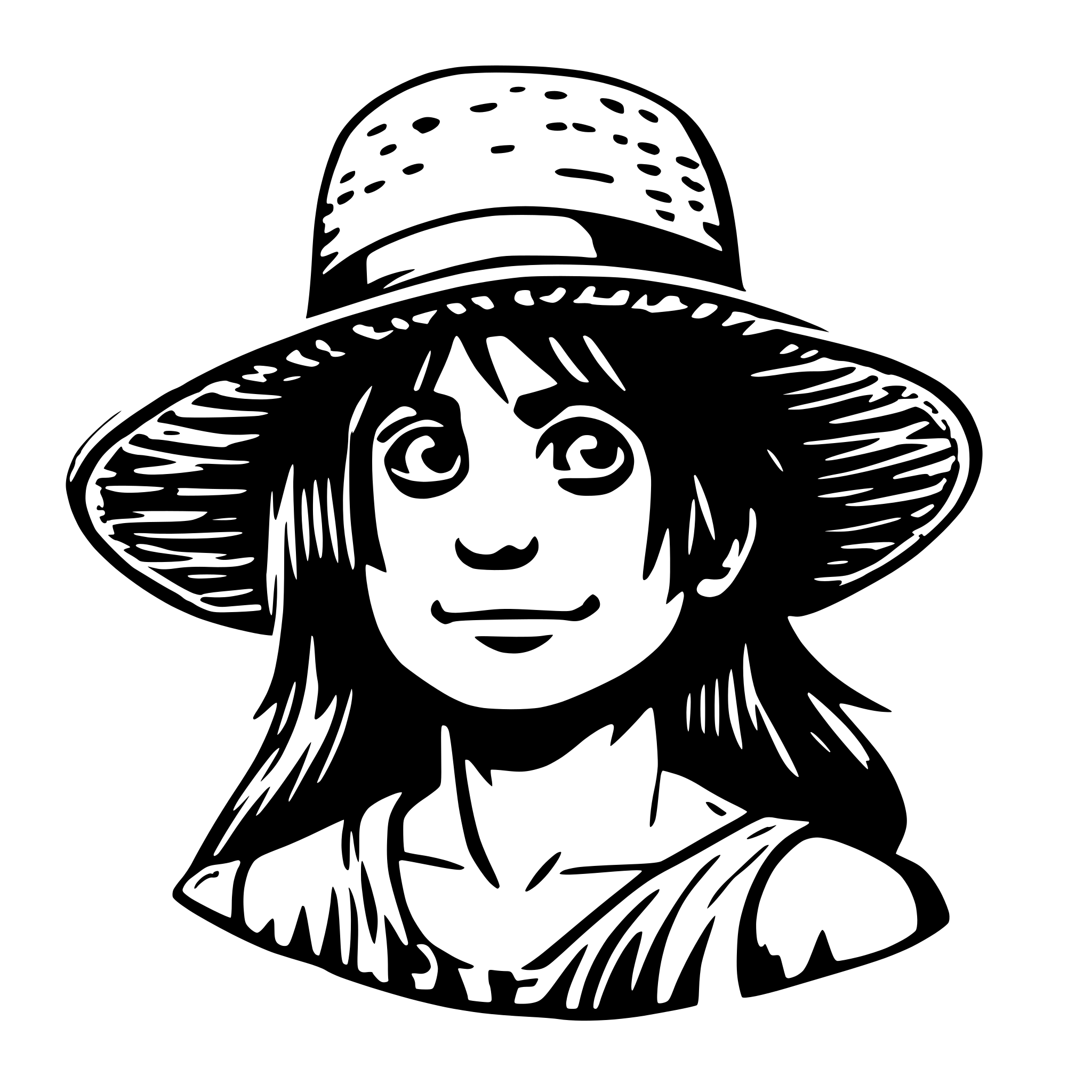 AI-generated SVG of a luffy straw hat