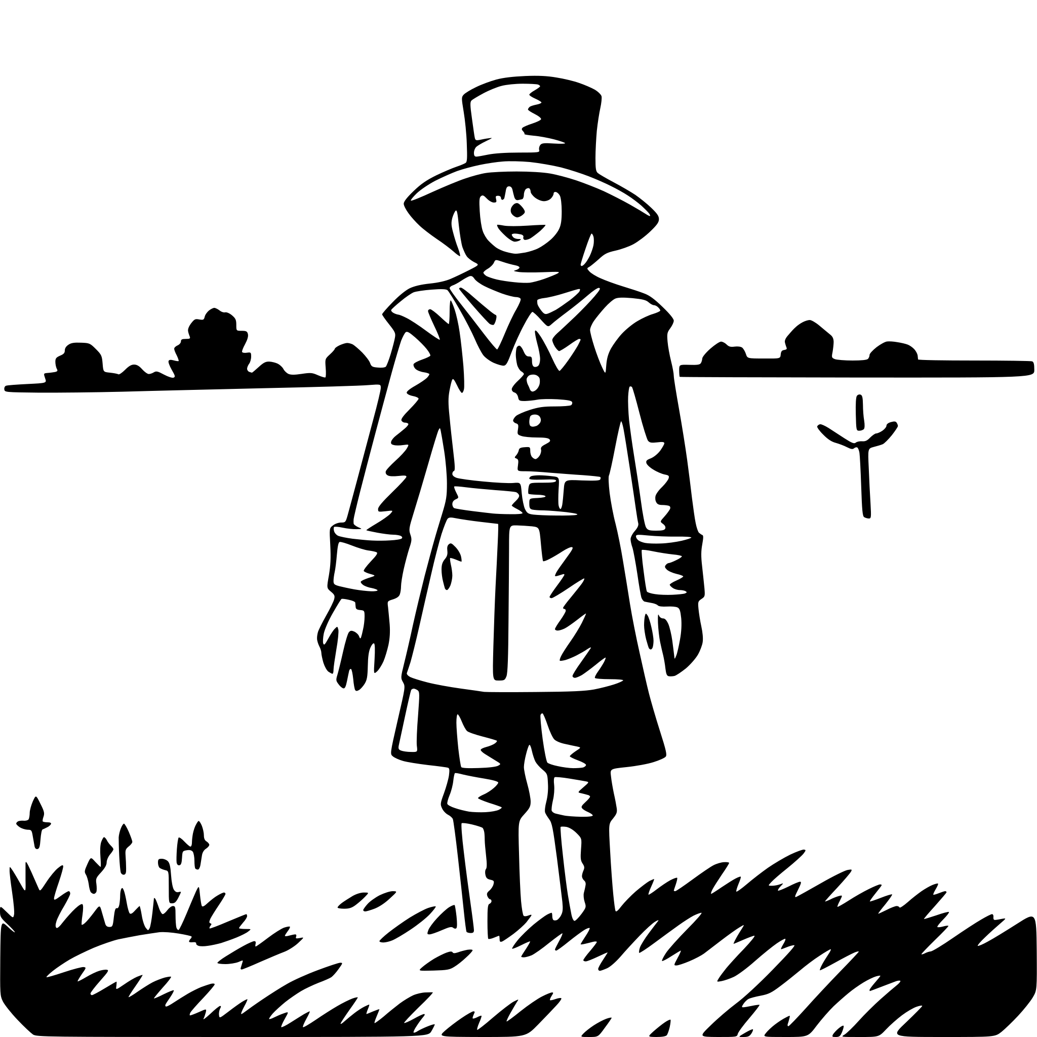 AI-generated SVG of 'scarecrow in field'