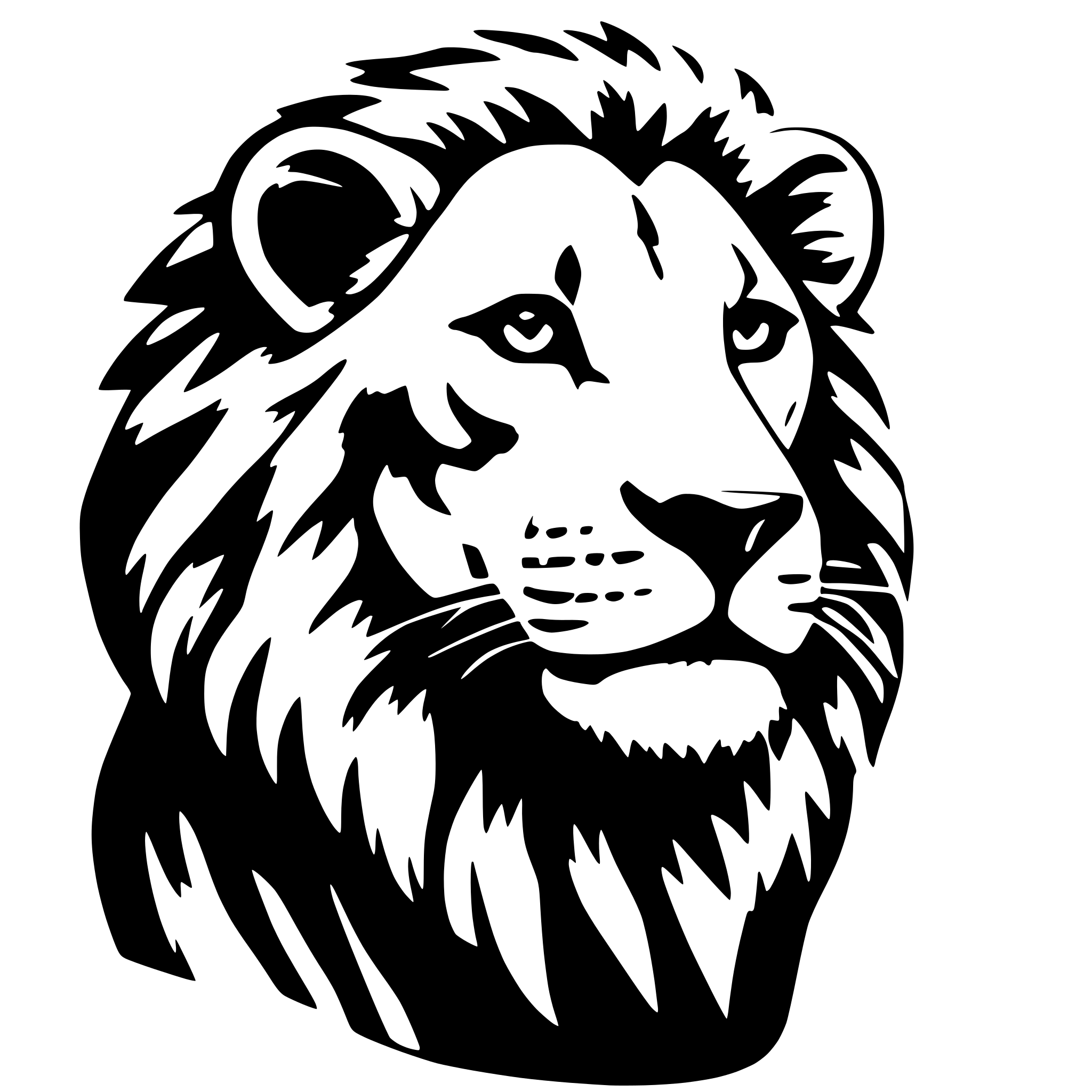 AI-generated SVG of 'african lion'