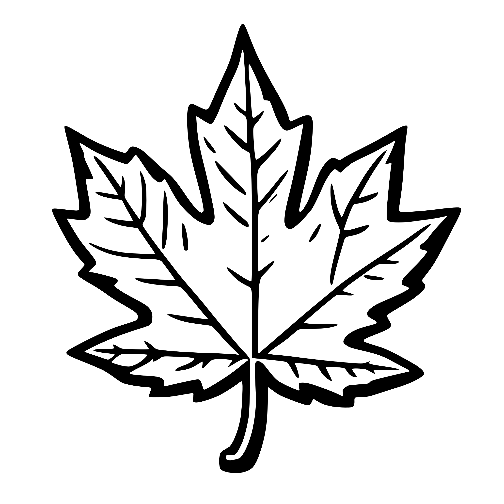 AI-generated SVG of a maple leaf