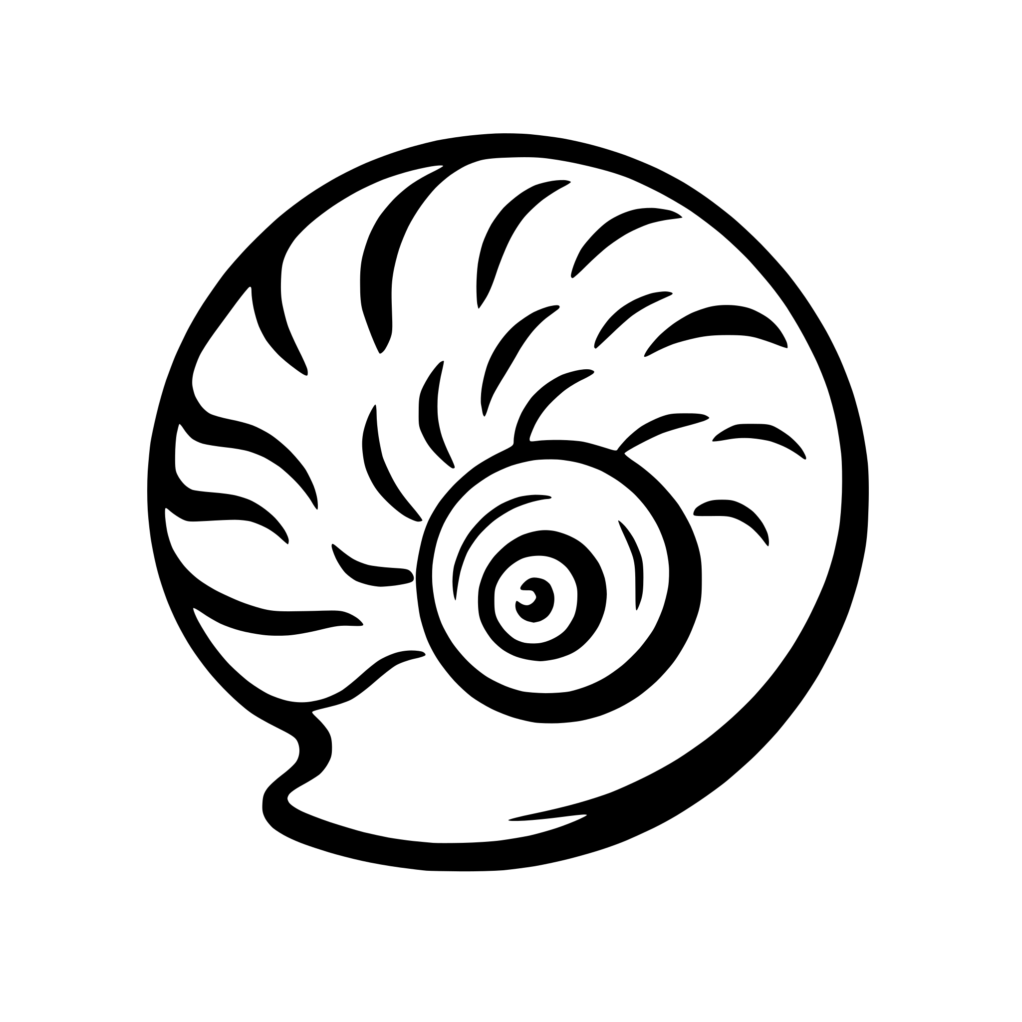 AI-generated SVG of 'abstract shell with spiral'