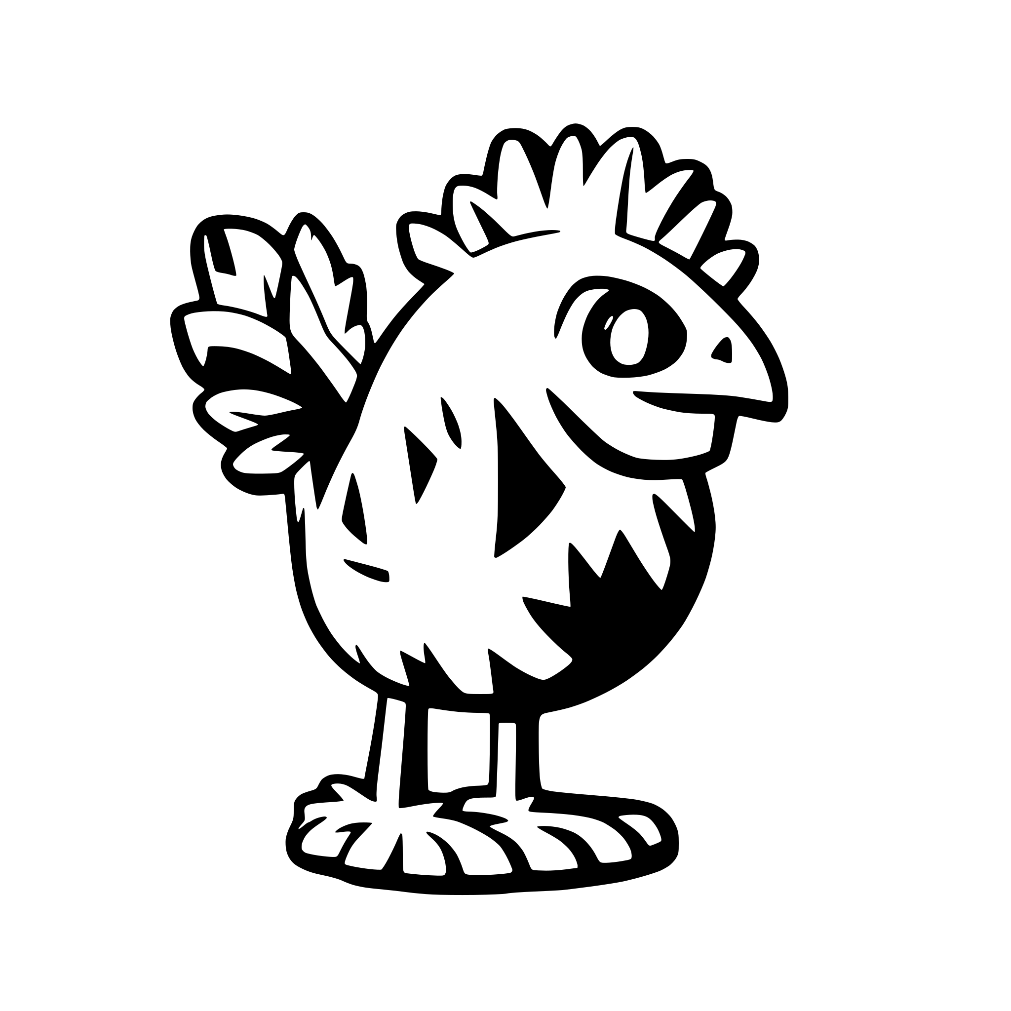 AI-generated SVG of a a dead rooster