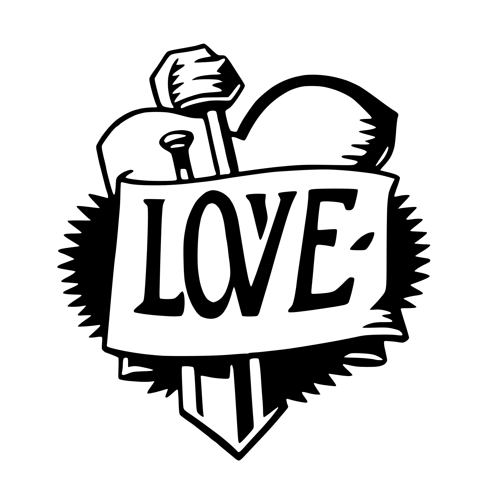 AI-generated SVG of 'love banner'