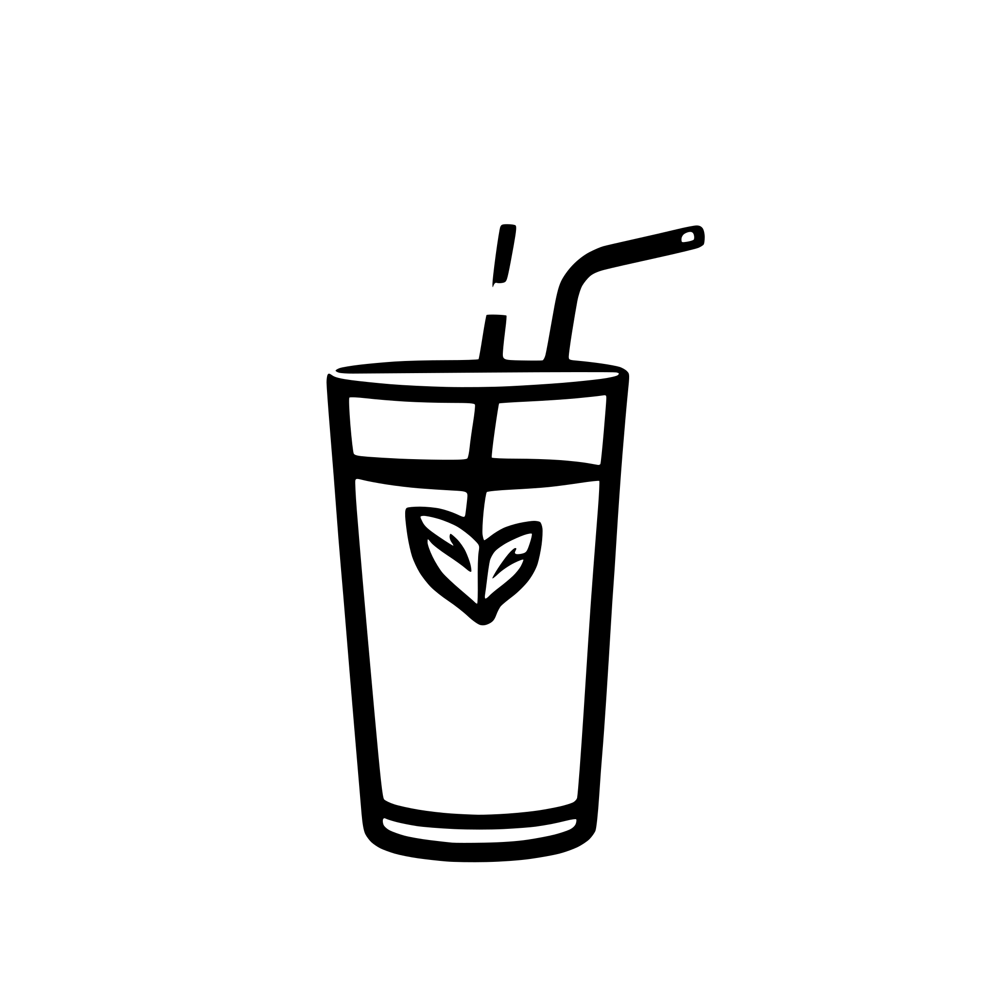 AI-generated SVG of a a glass of water with a straw