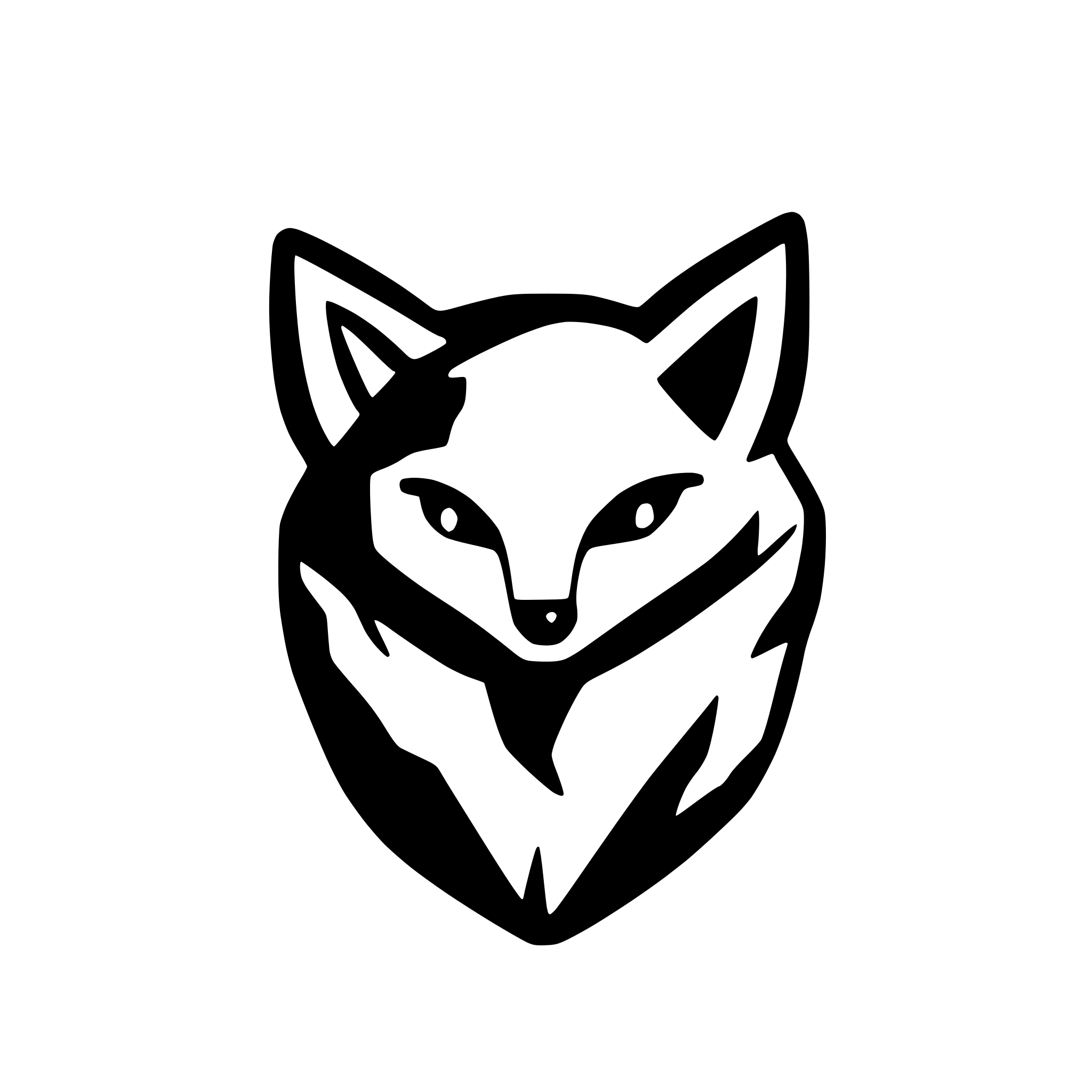 AI-generated SVG of 'snowflake fox'