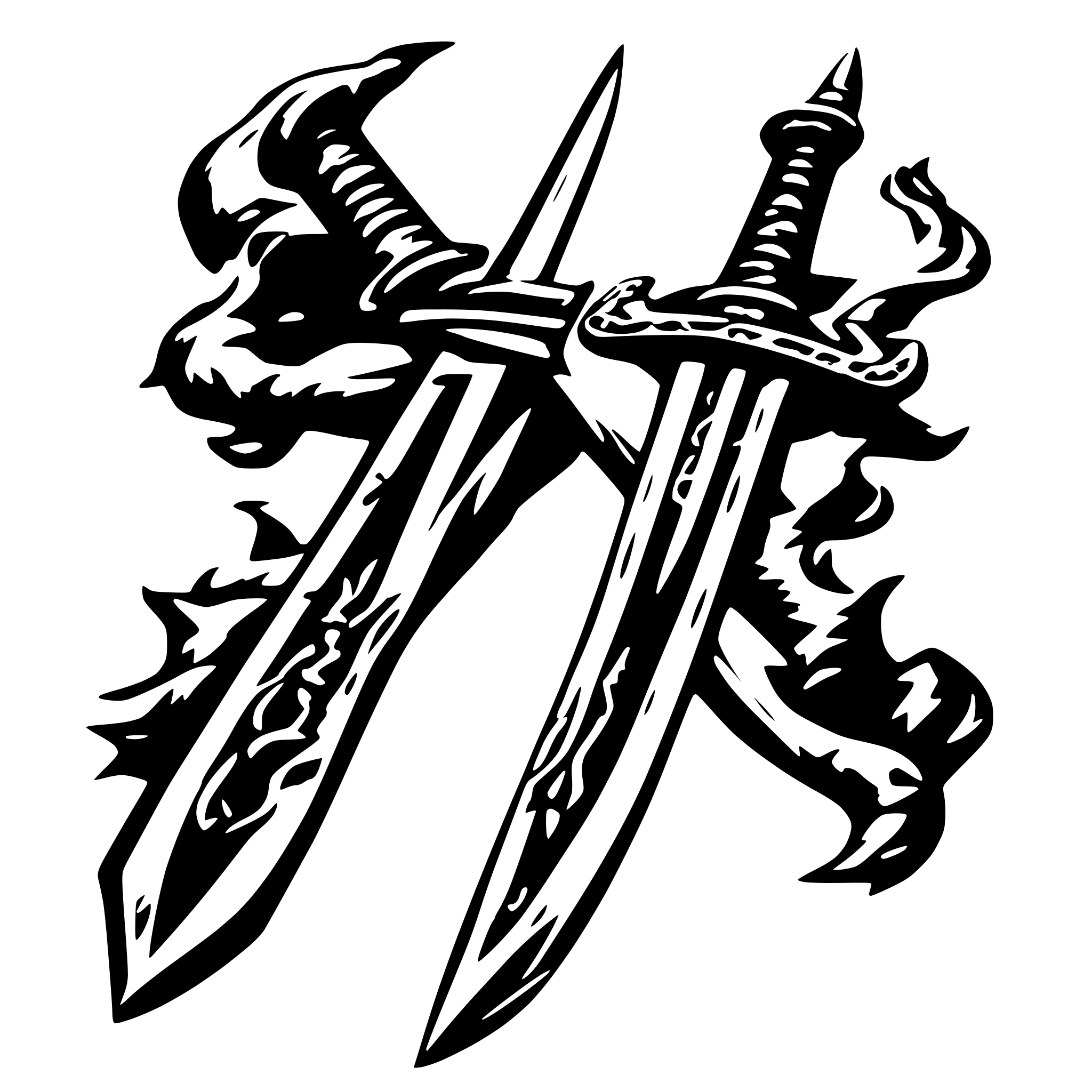 AI-generated SVG of a two crossing swords