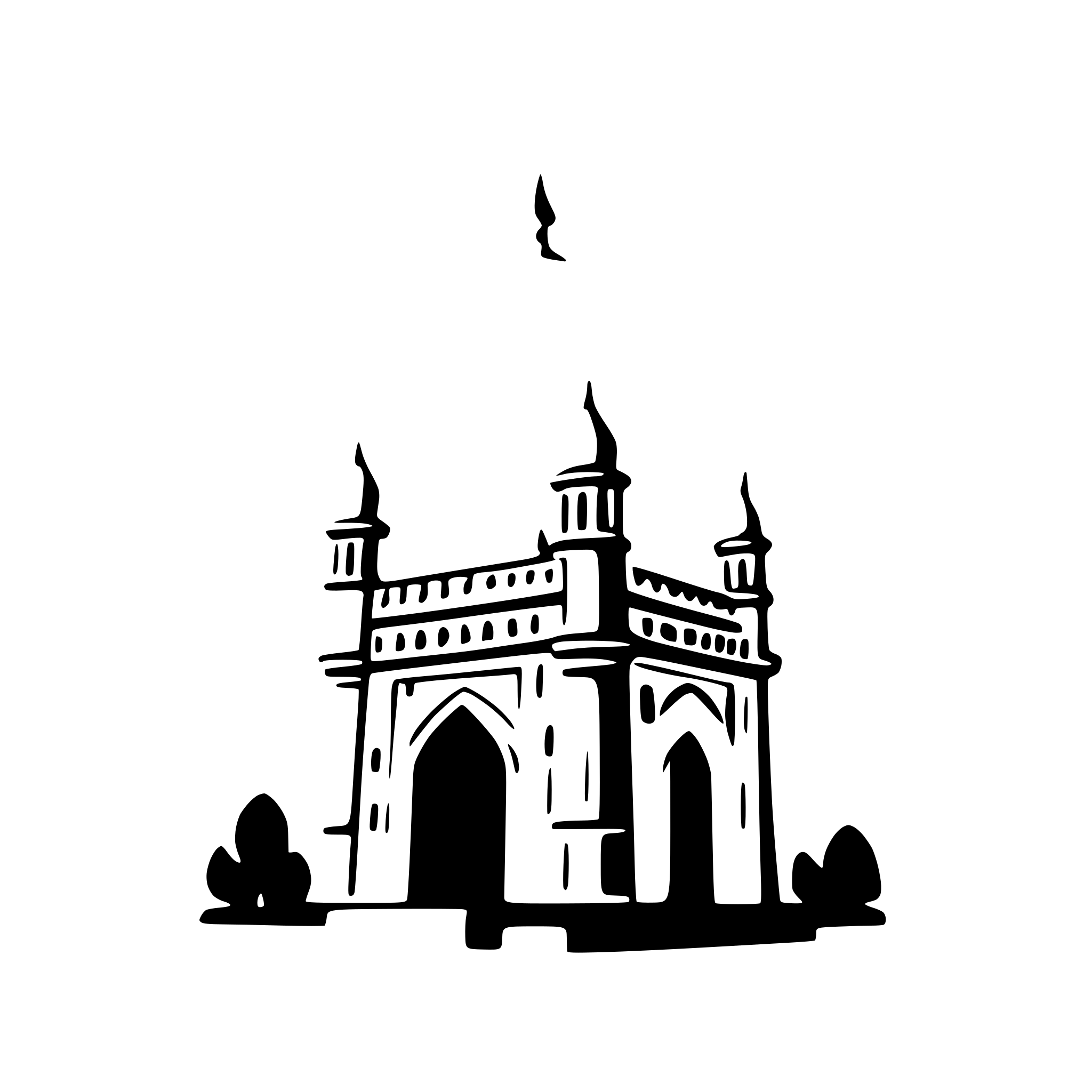 AI-generated SVG of a charminar hyderabad india