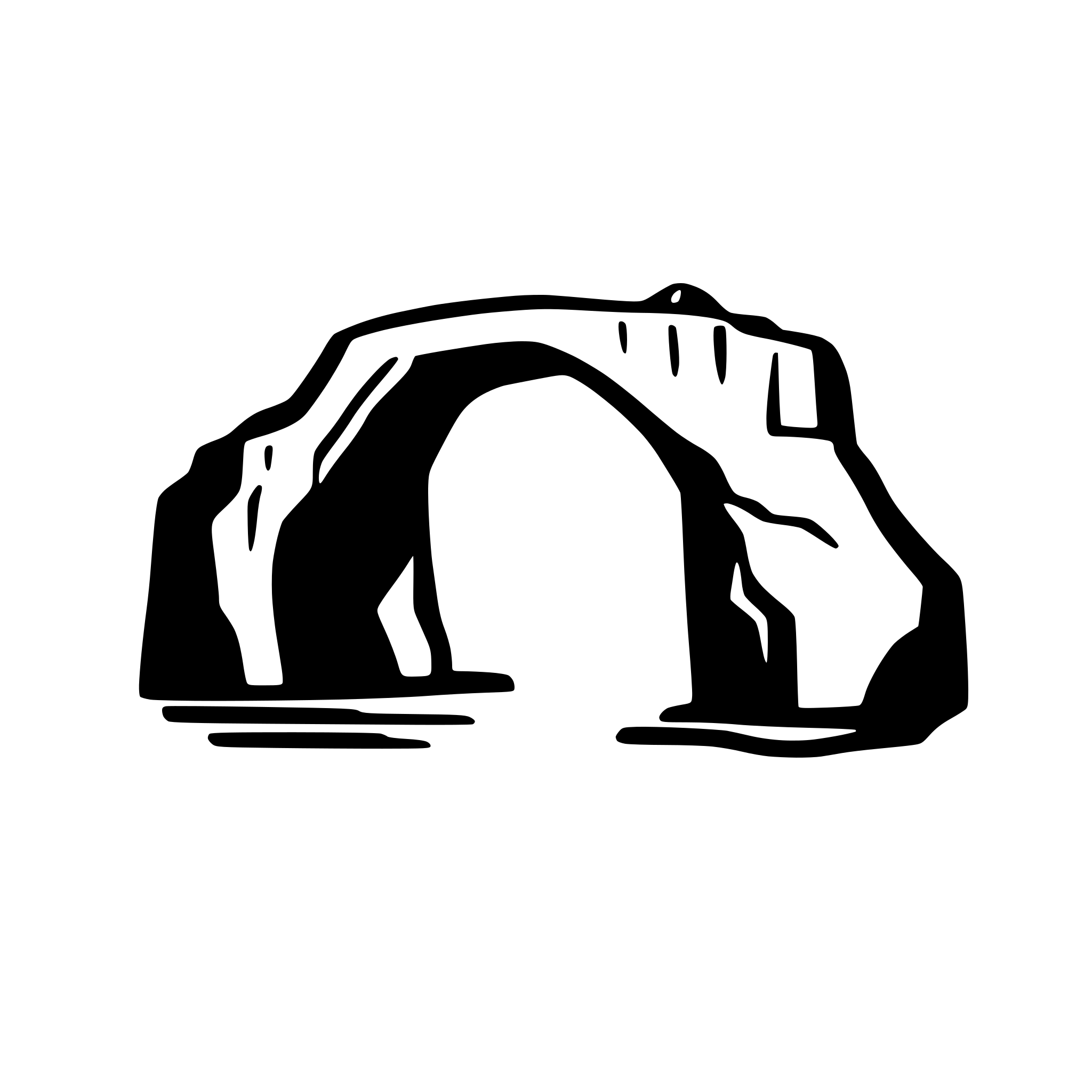 AI-generated SVG of a Create a minimalist vector of a natural rock bridge. The image should focus only on the rock formation shaped like a bridge, using only a few simple, clean lines, less details as possible, not floor or background. do it in 2d