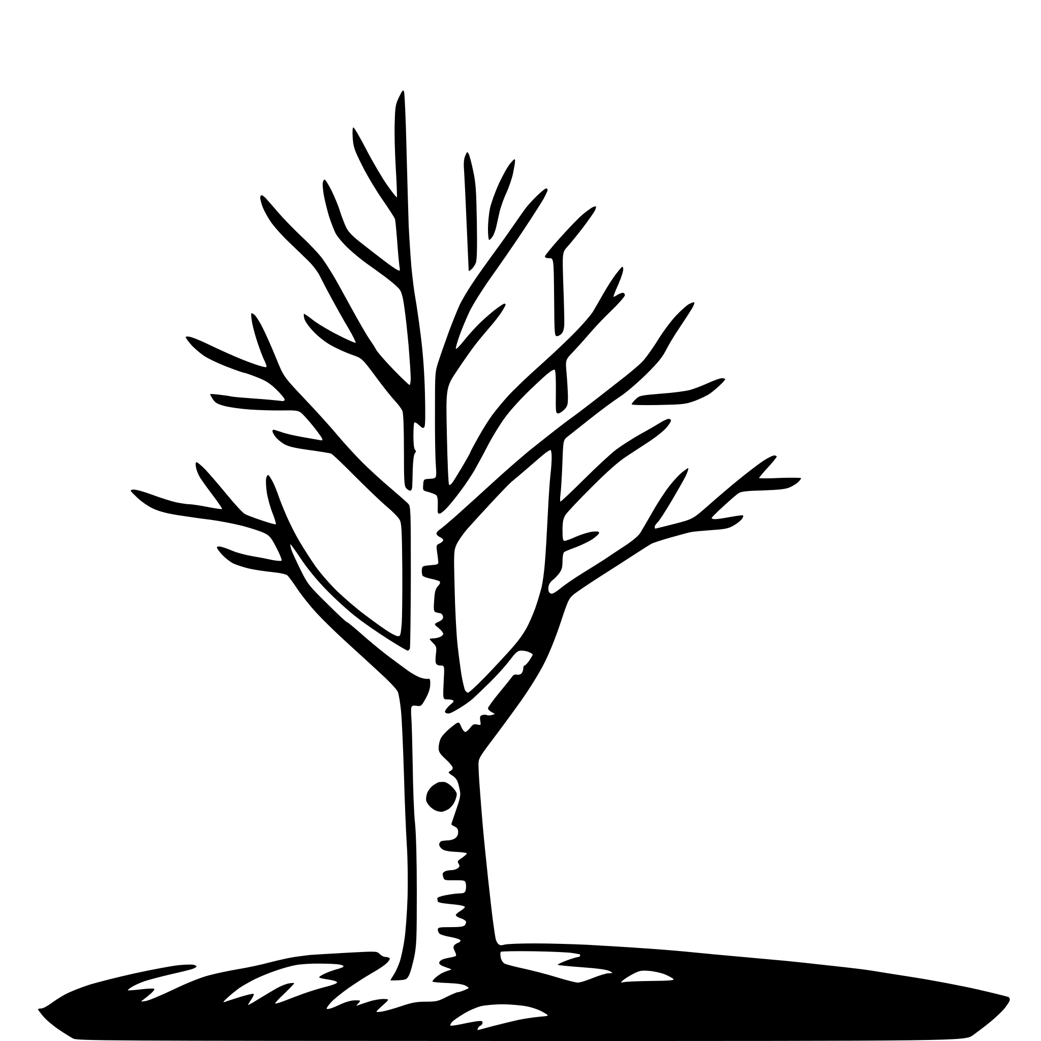 AI-generated SVG of a birch tree