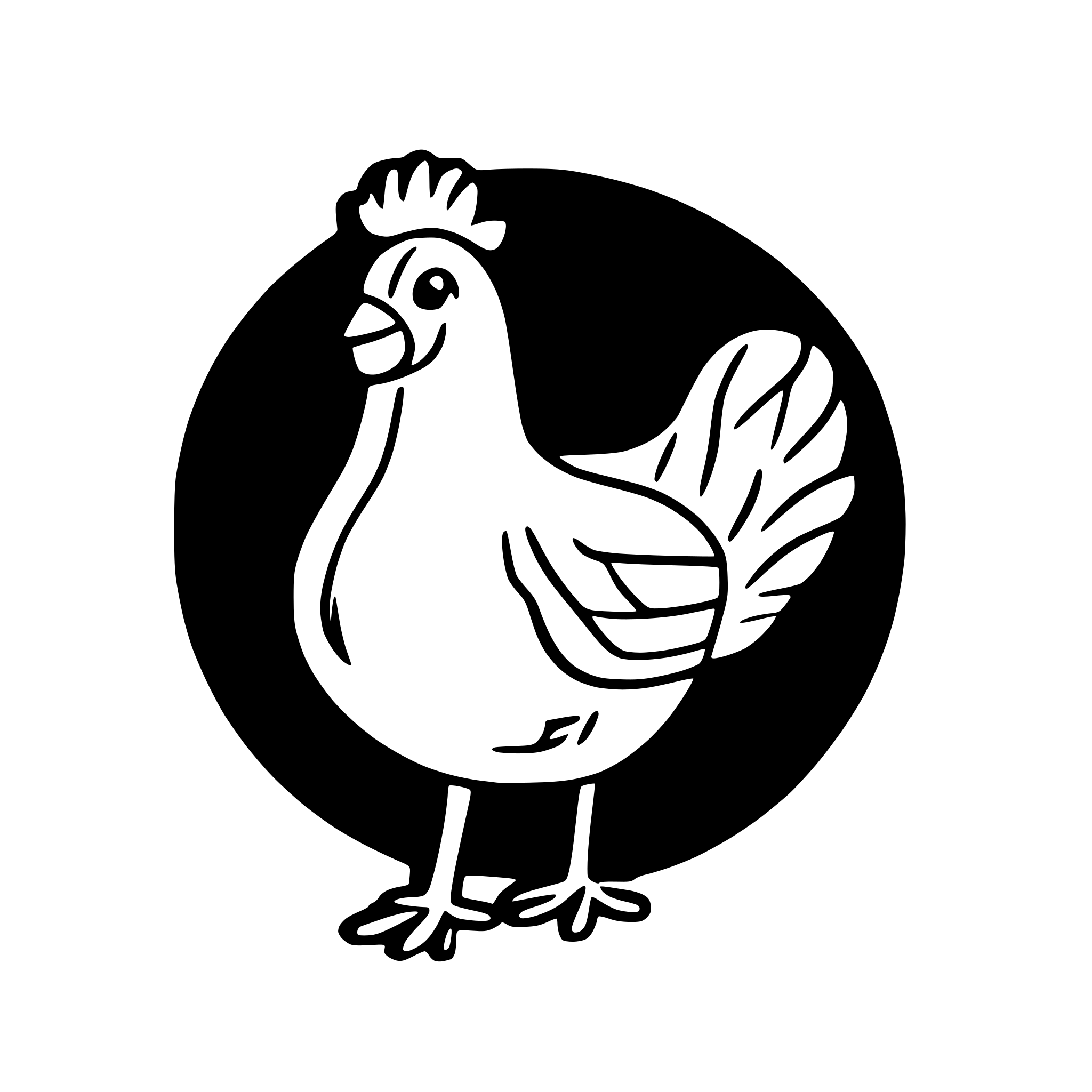 AI-generated SVG of 'modern style chicken'