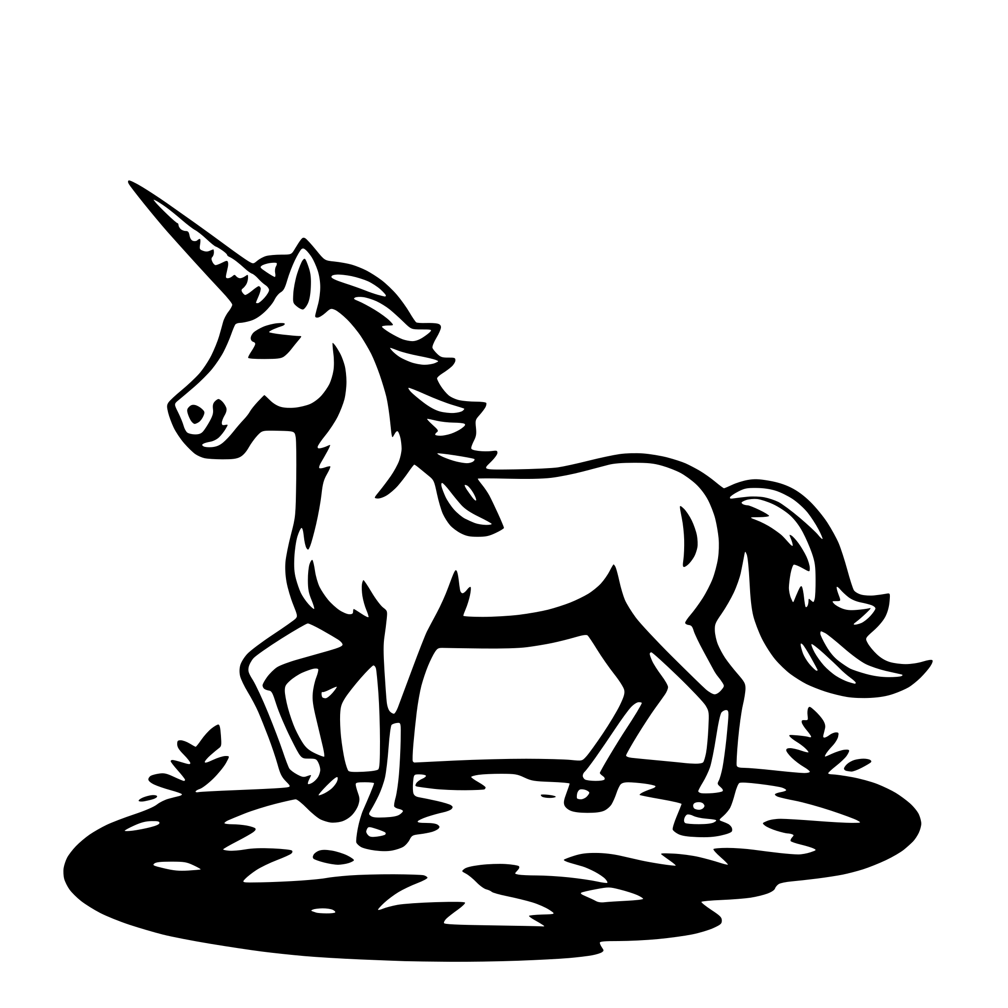 AI-generated SVG of a unicorn