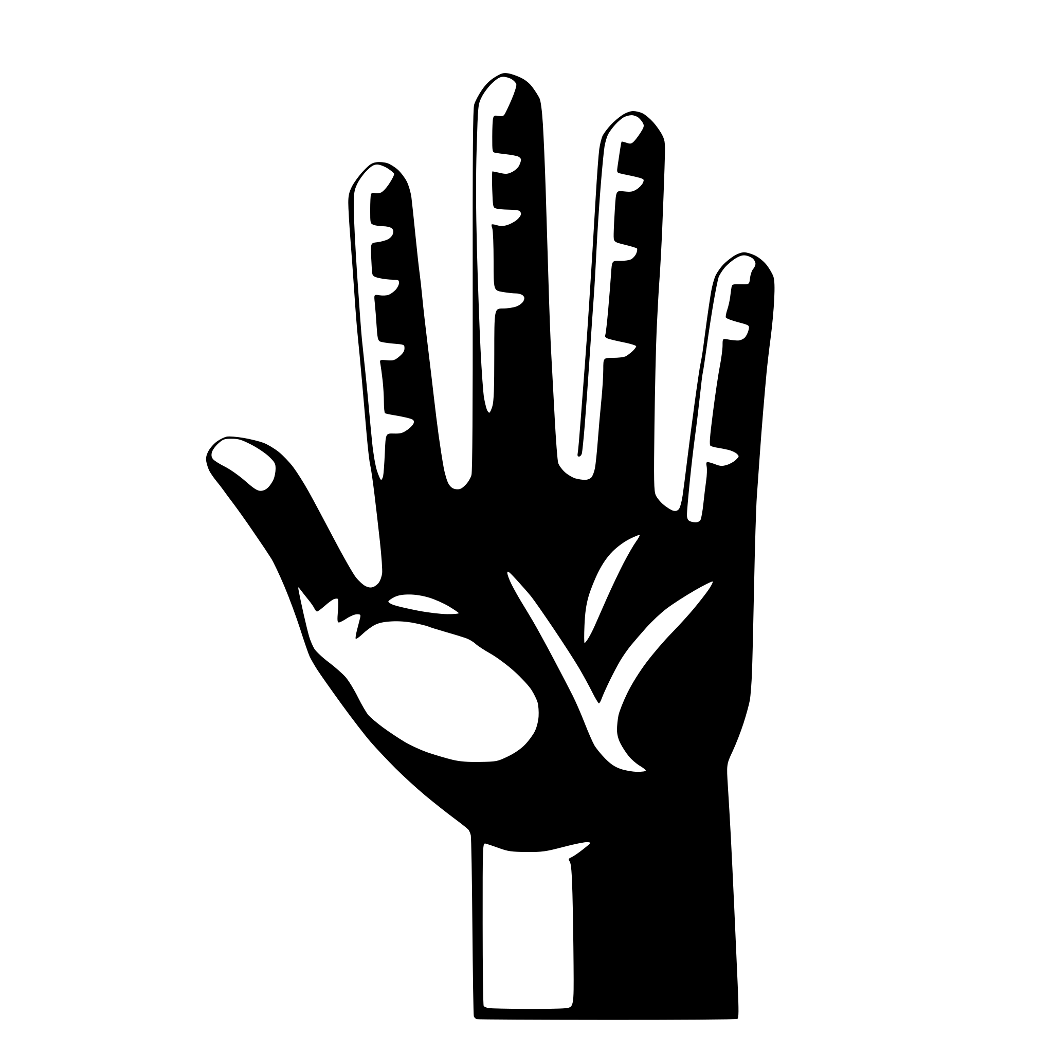 AI-generated SVG of 'a hand palm symbol'