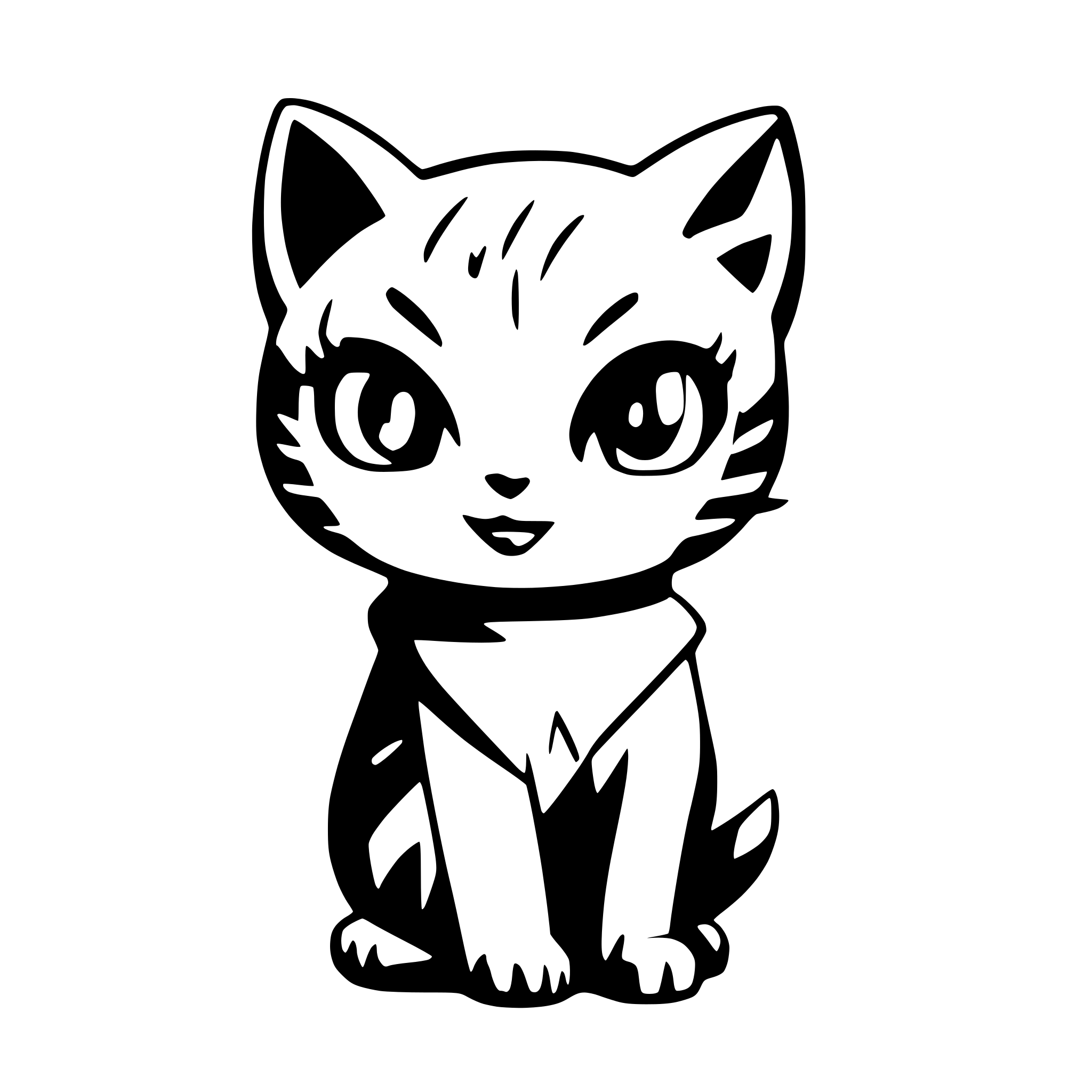 AI-generated SVG of a Cartoon cat