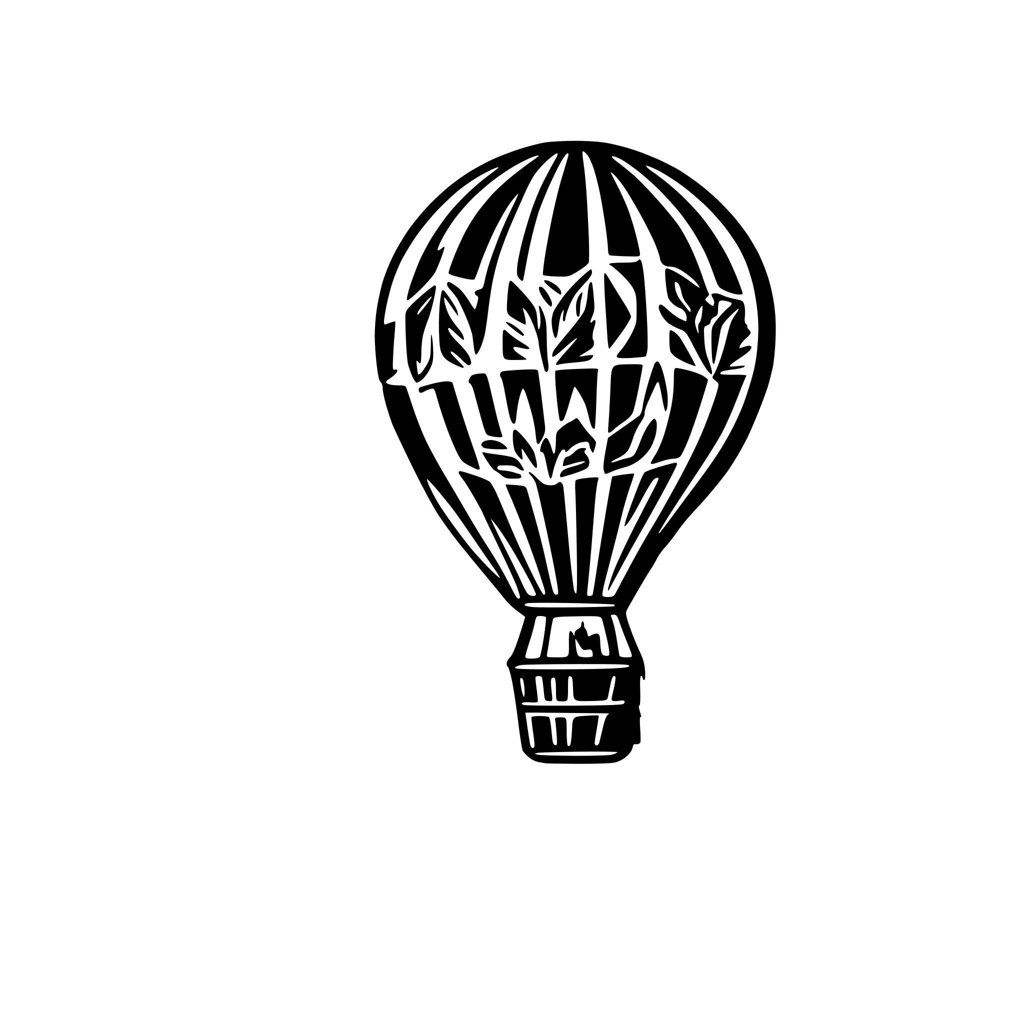 AI-generated SVG of a A vibrant illustration of a hot air balloon lifting off, dawn horizon in background with some clouds, symbolizing the start of a new adventure.