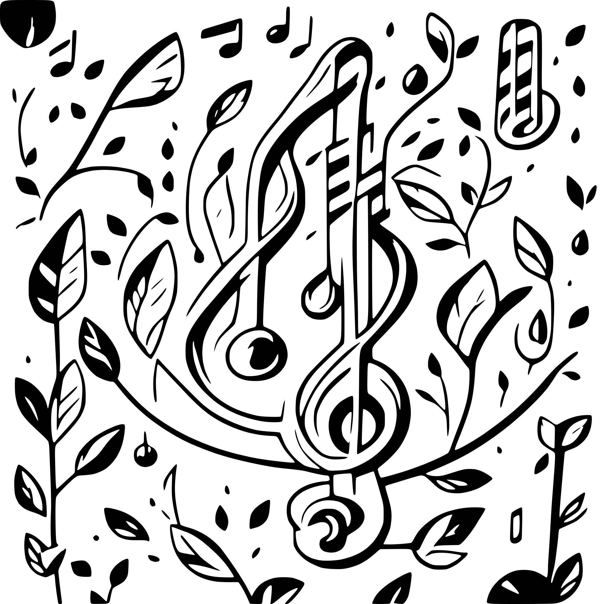 AI-generated SVG of a musical notes