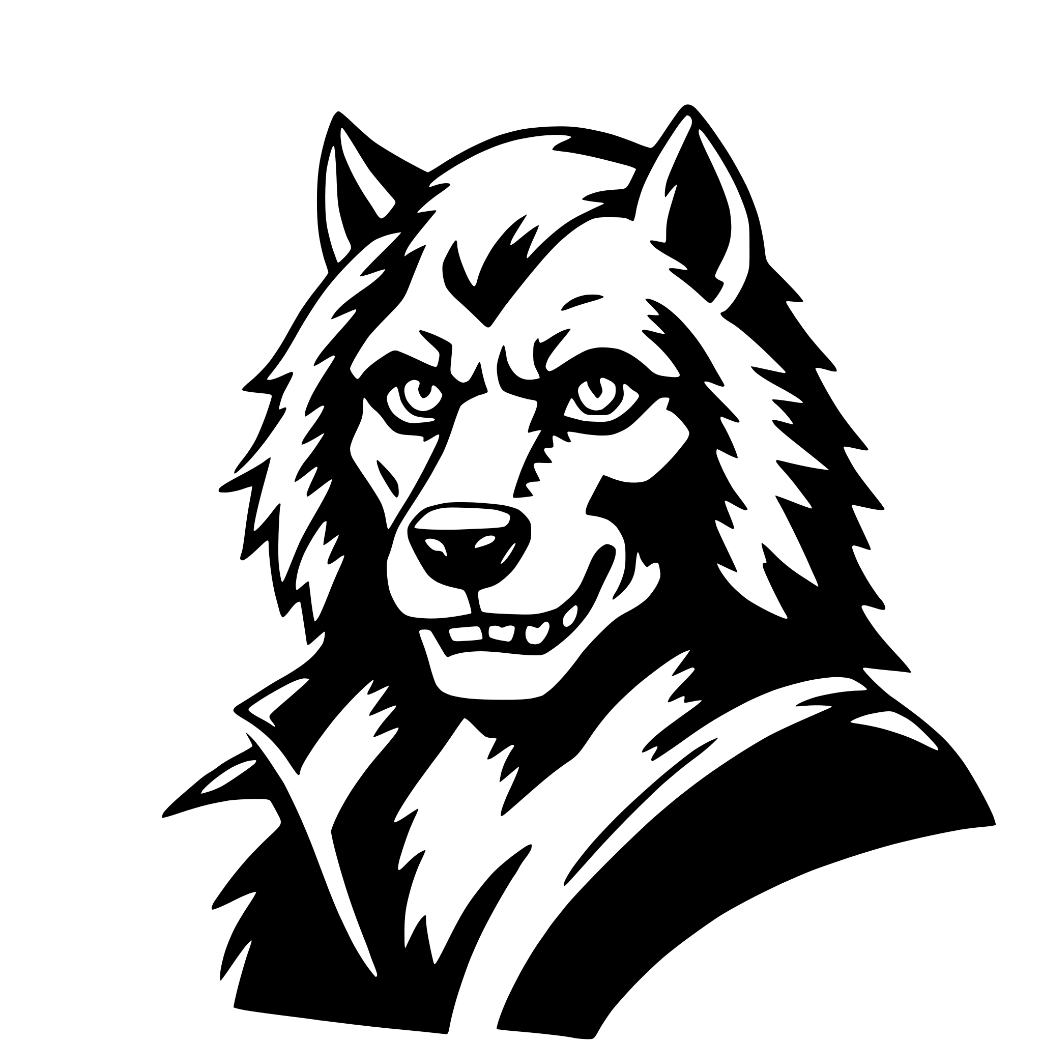 AI-generated SVG of a werewolf