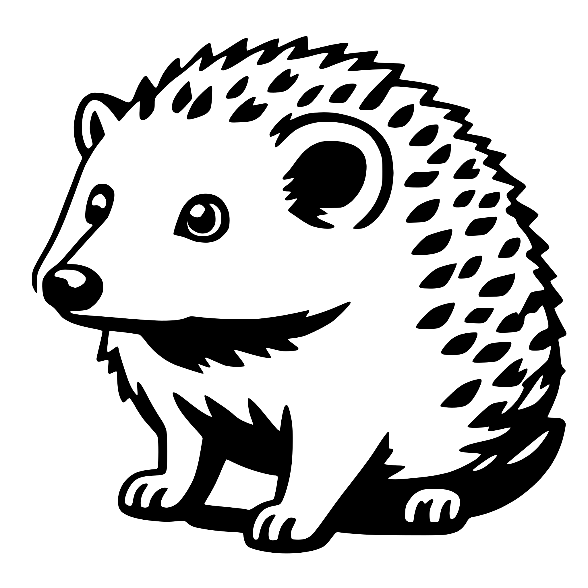 AI-generated SVG of a hedgehog