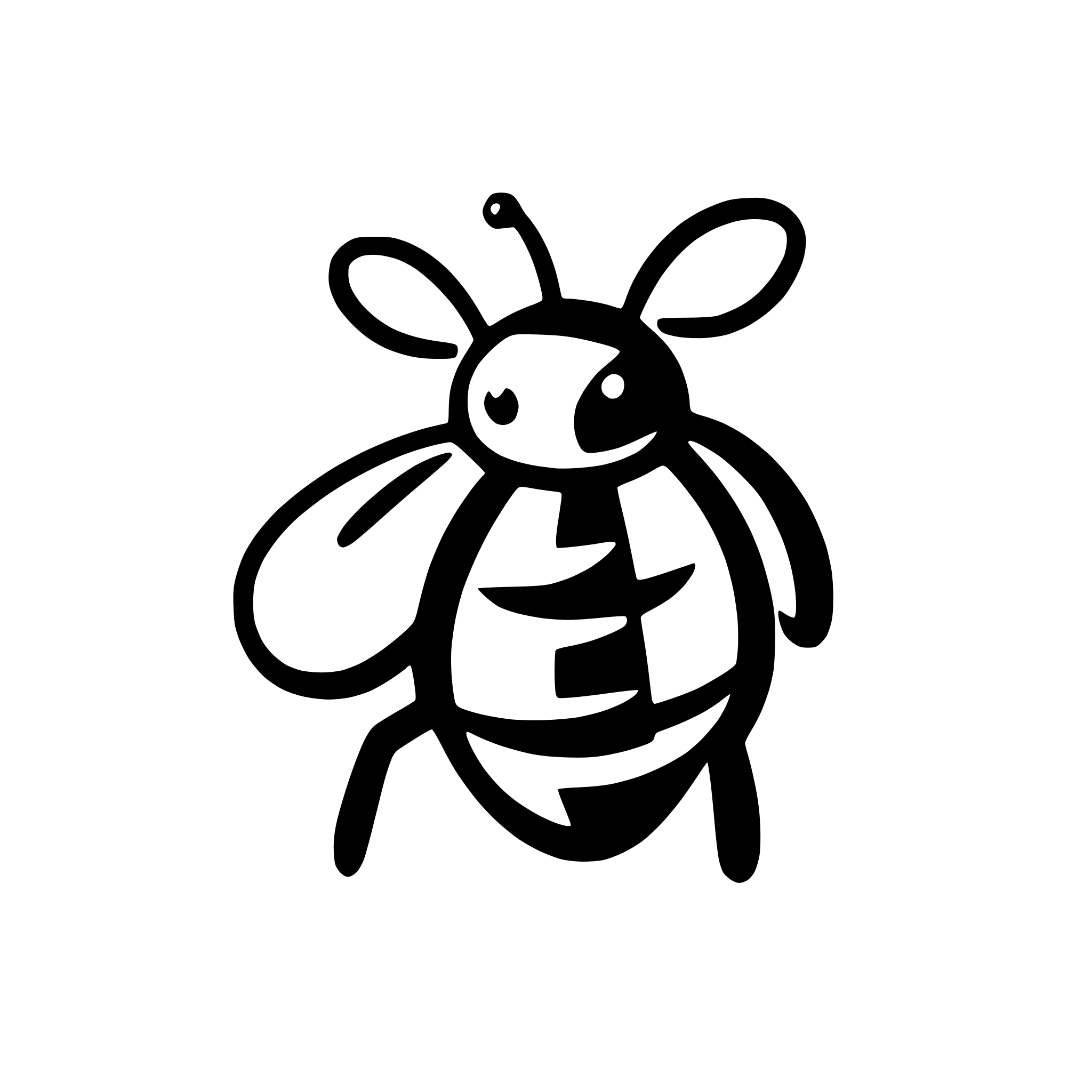 AI-generated SVG of a an icon of a bee inspired by lucide icons