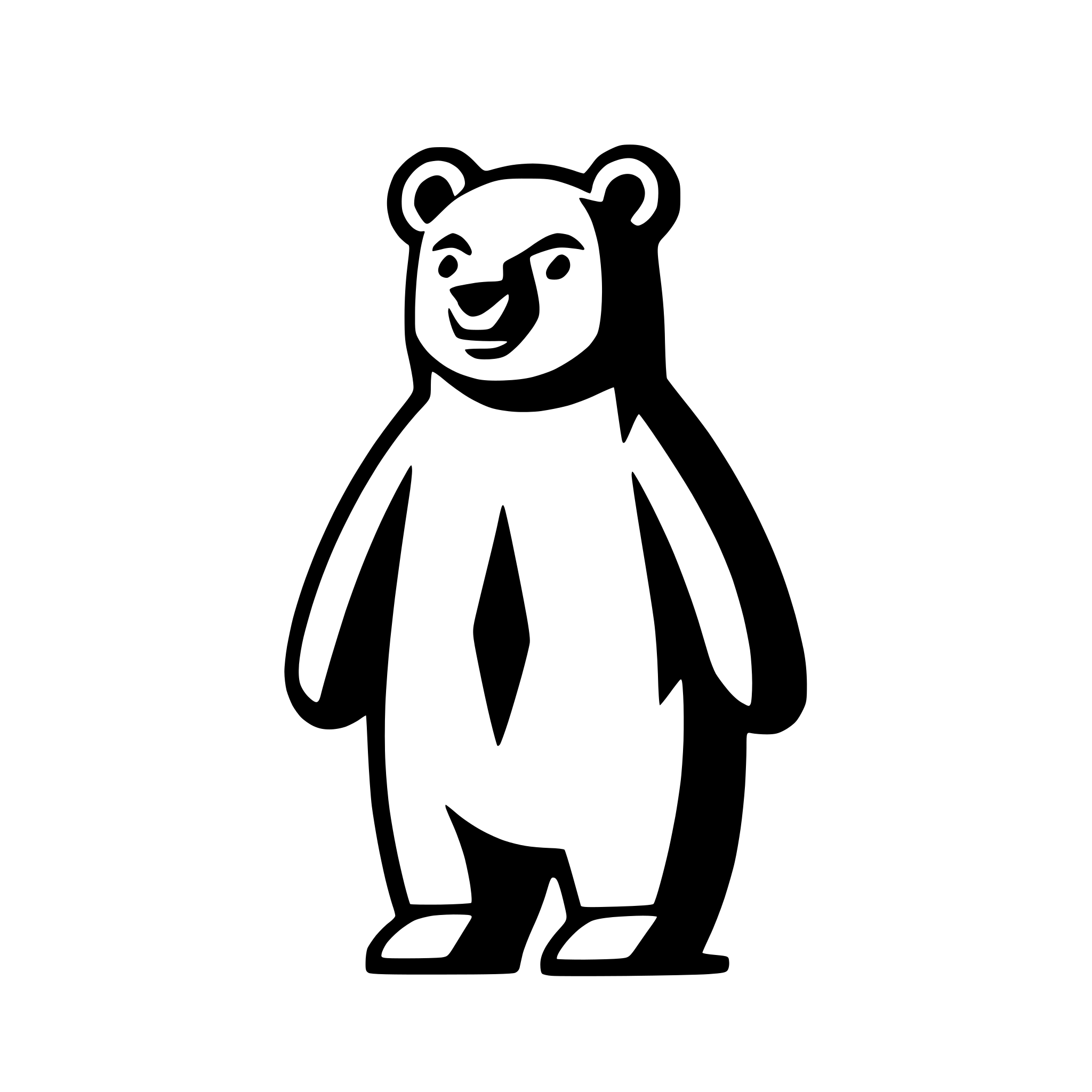 AI-generated SVG of 'minimalist bear standing upright'