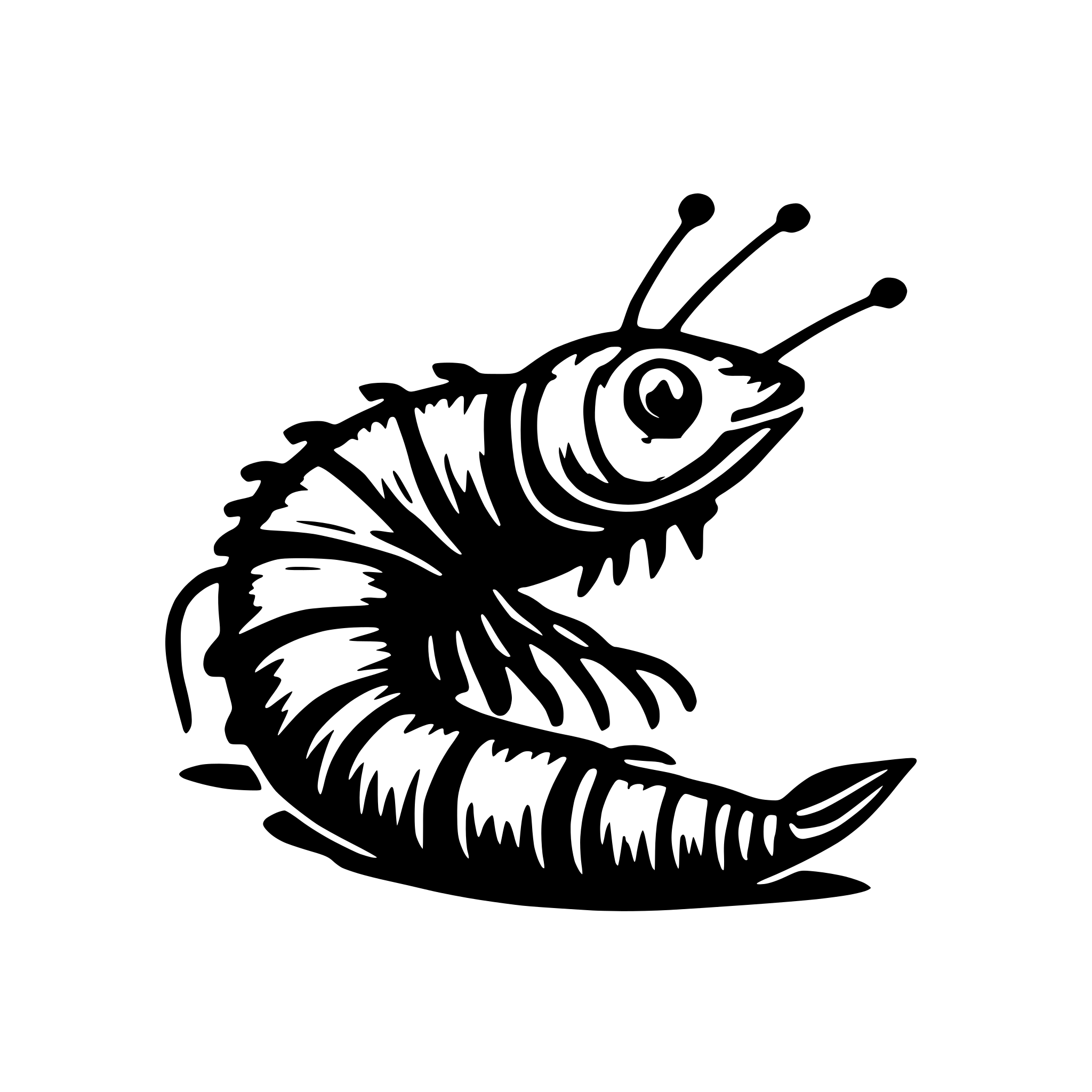AI-generated SVG of 'Red cherry shrimp'