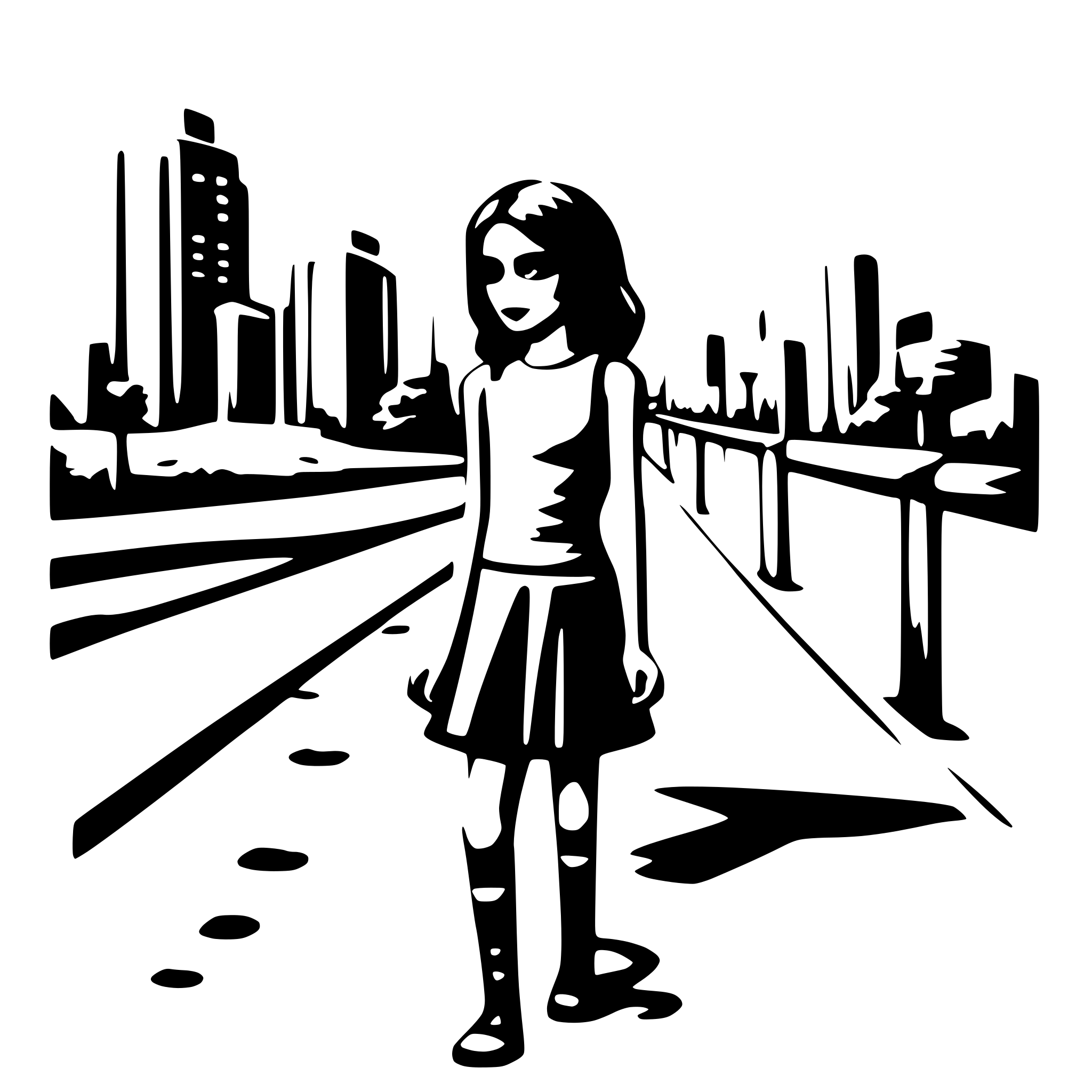 AI-generated SVG of 'Black and white street art'