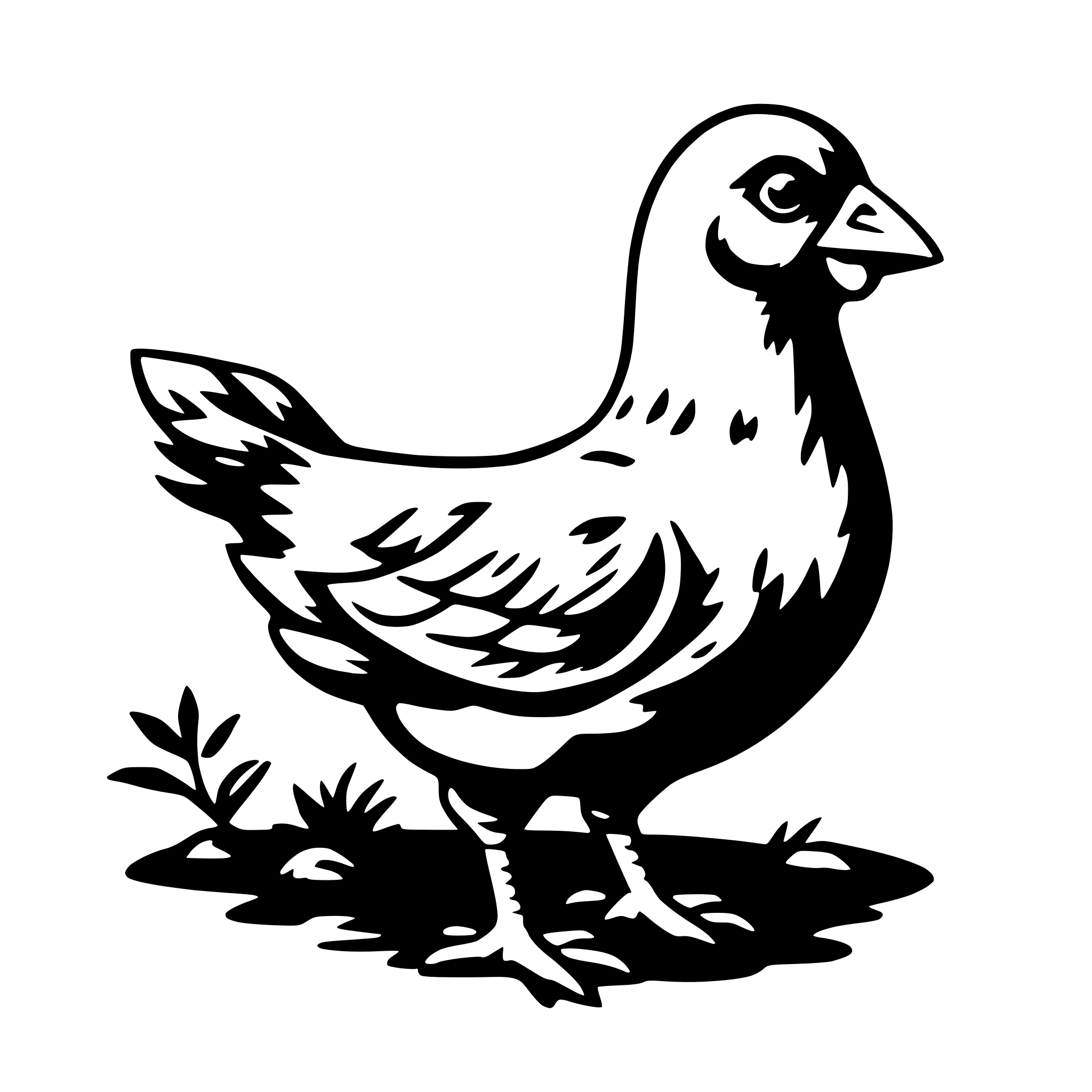 AI-generated SVG of a chicken
