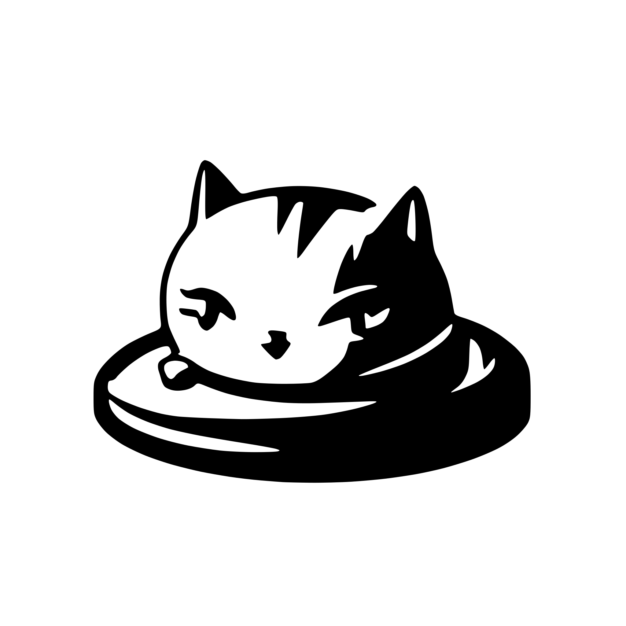AI-generated SVG of 'cat sleeping in space'