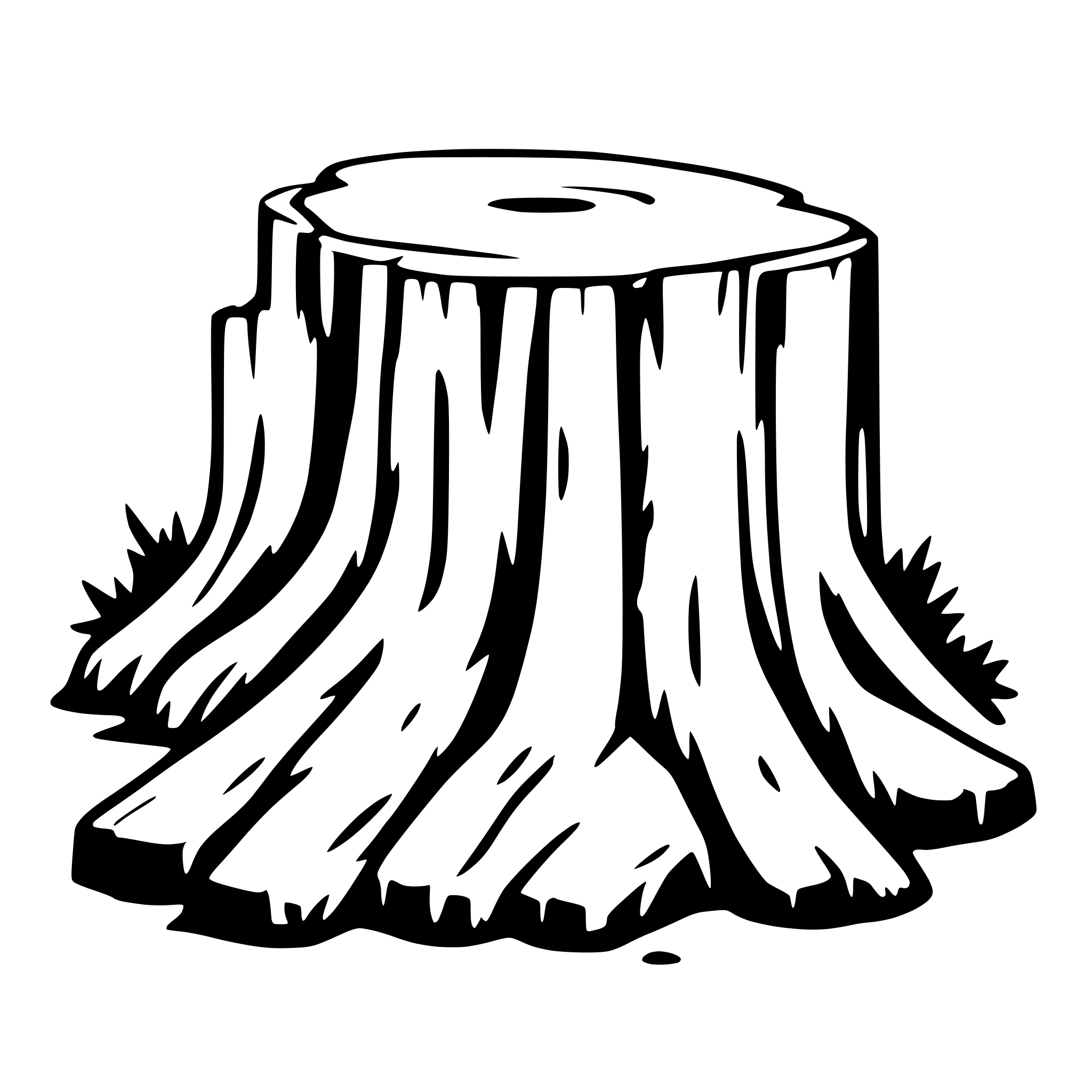 AI-generated SVG of 'hollow stump'