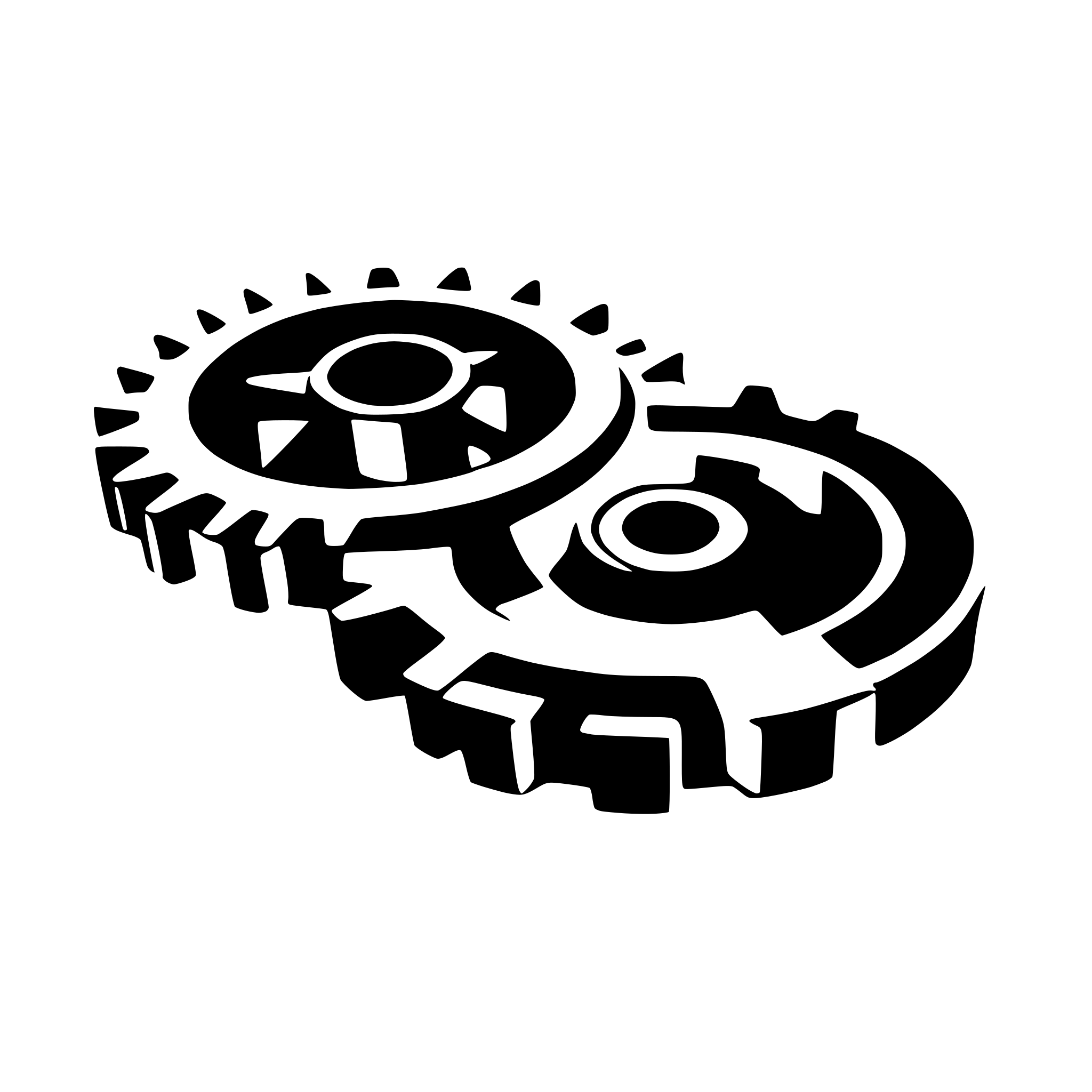 AI-generated SVG of 'gears from top view'