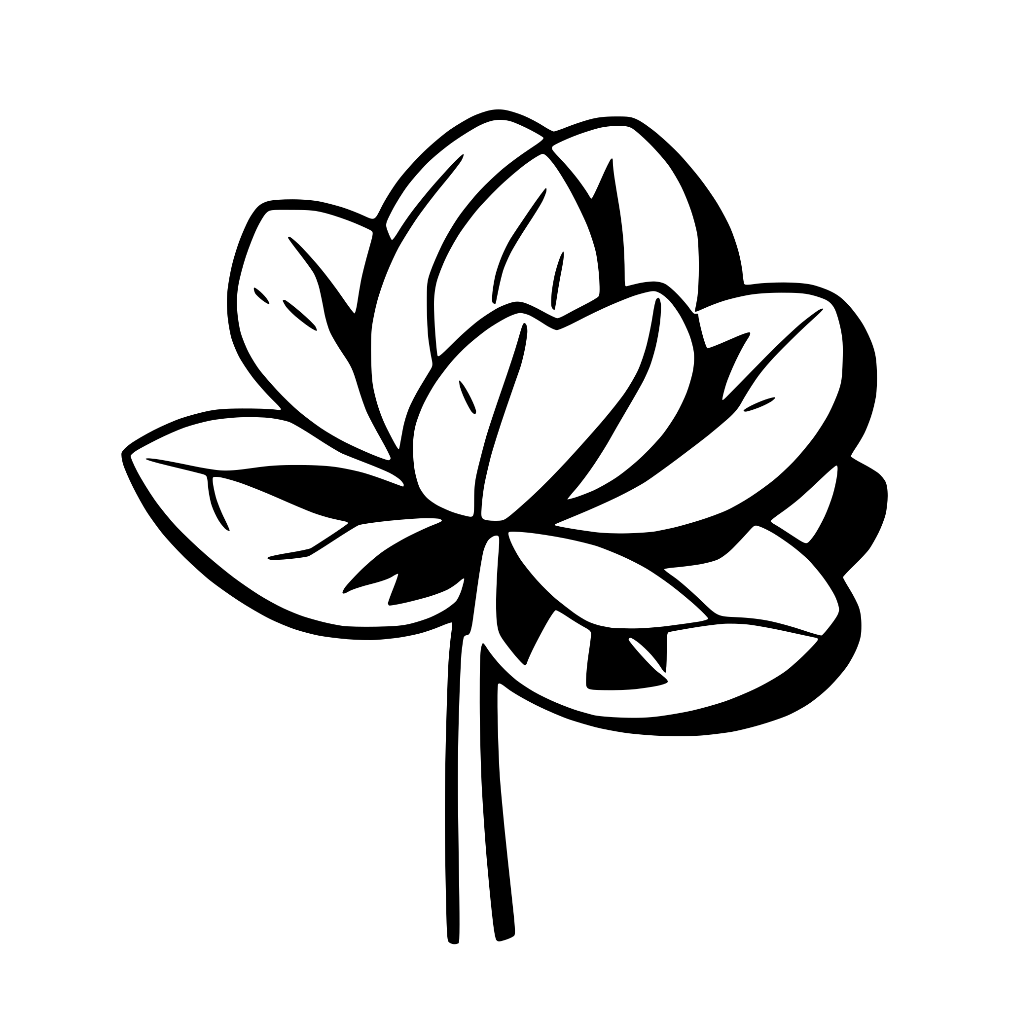 AI-generated SVG of 'symetrical basic flower'
