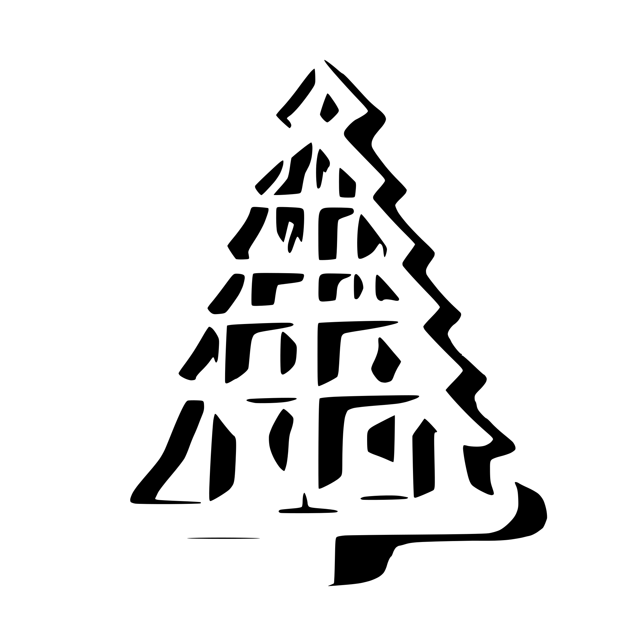 AI-generated SVG of a A christmas tree cutout with ornaments