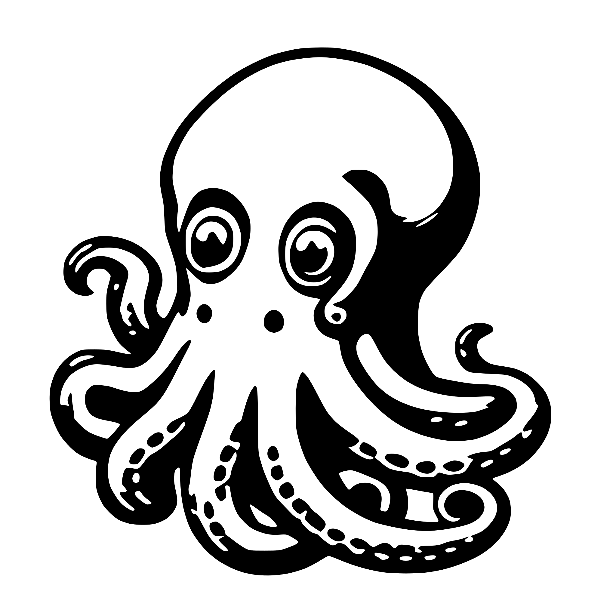 AI-generated SVG of a octopus