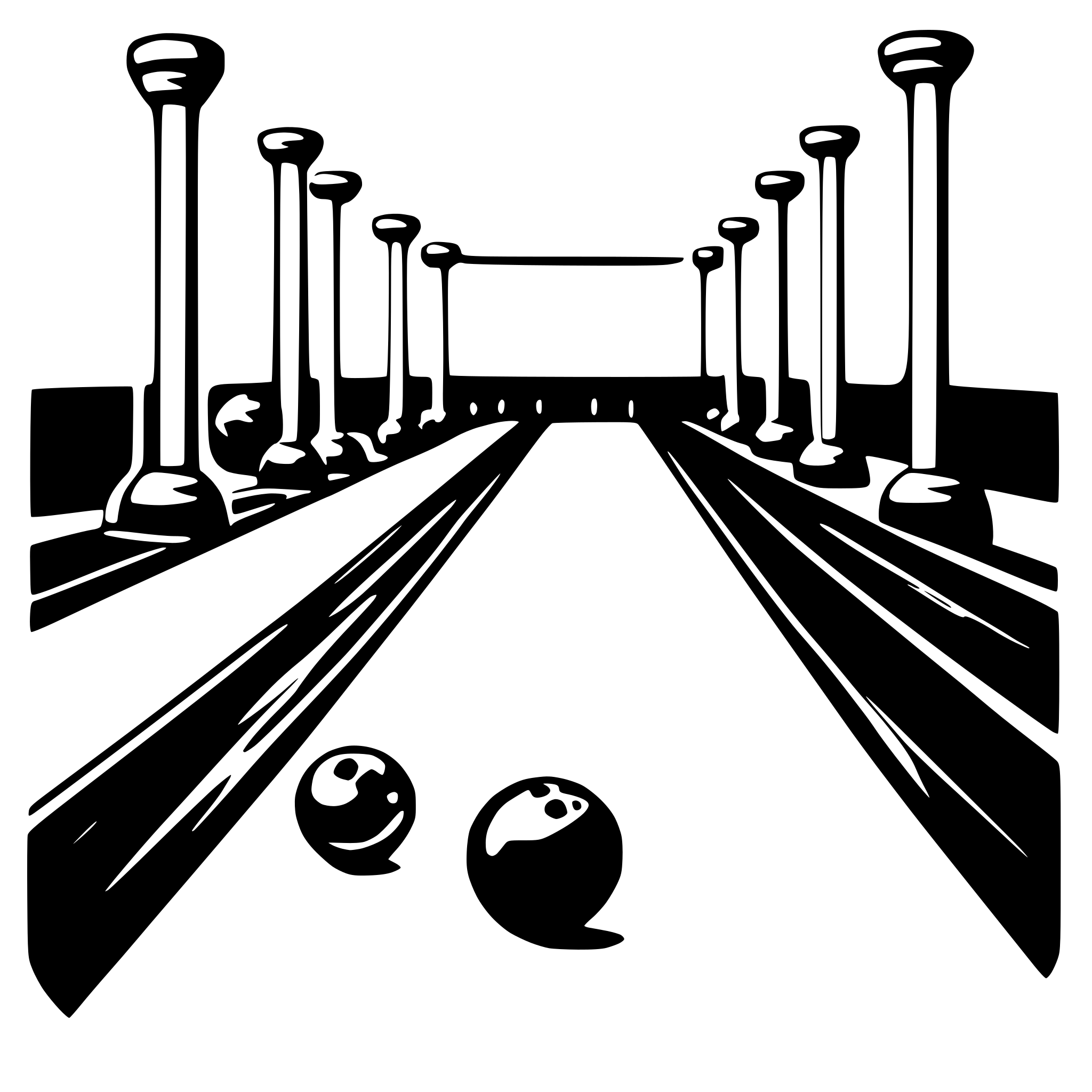 AI-generated SVG of 'Bowling alley'