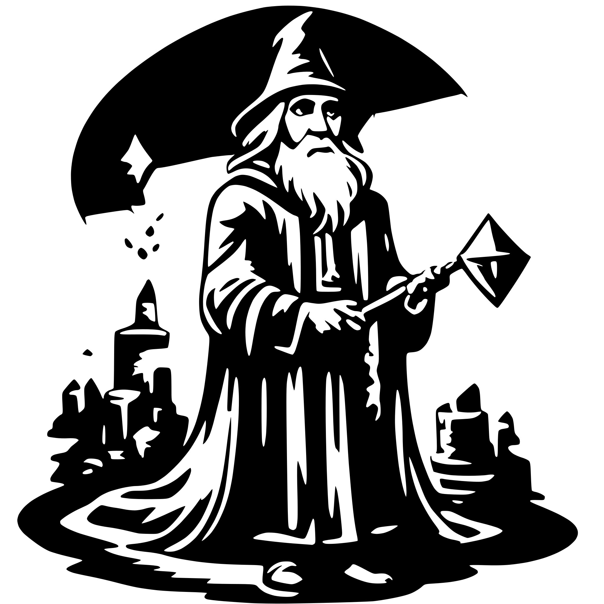 AI-generated SVG of a Wizard