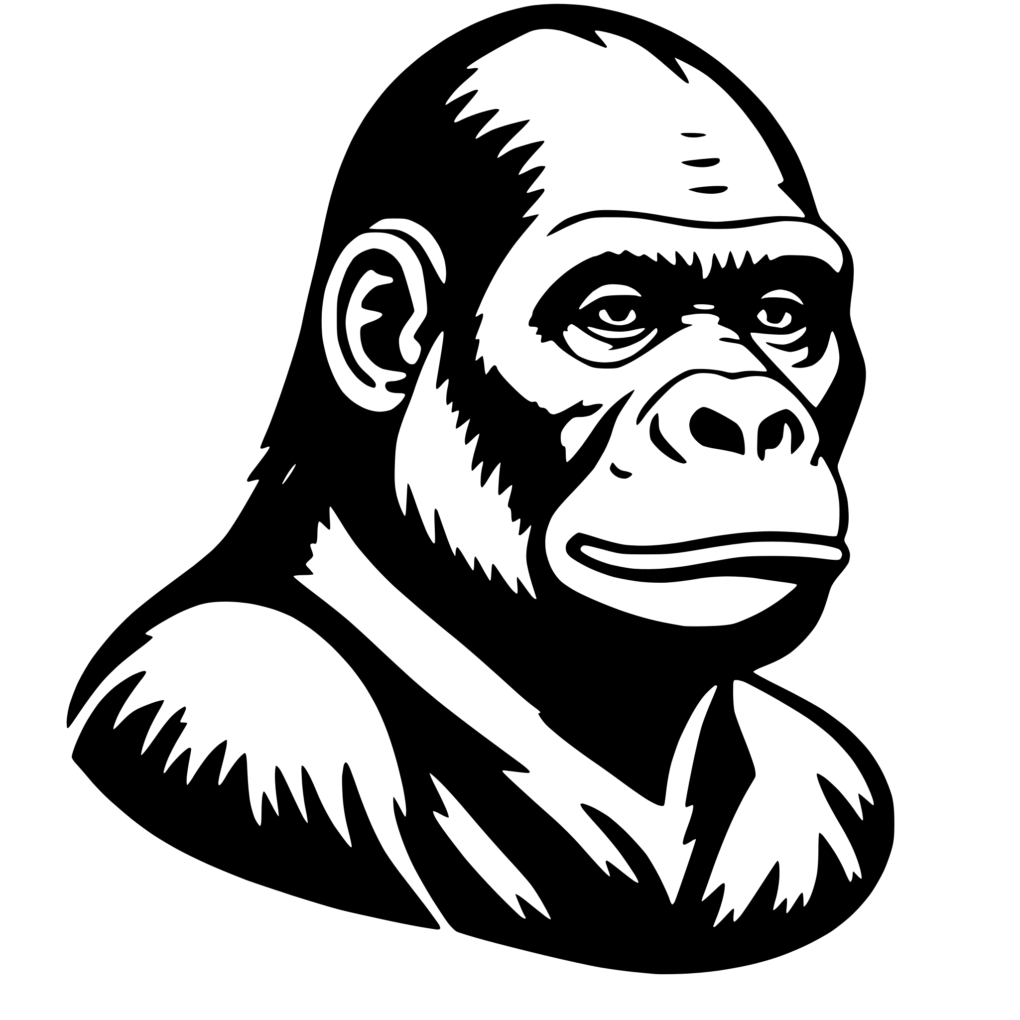 AI-generated SVG of a gorilla