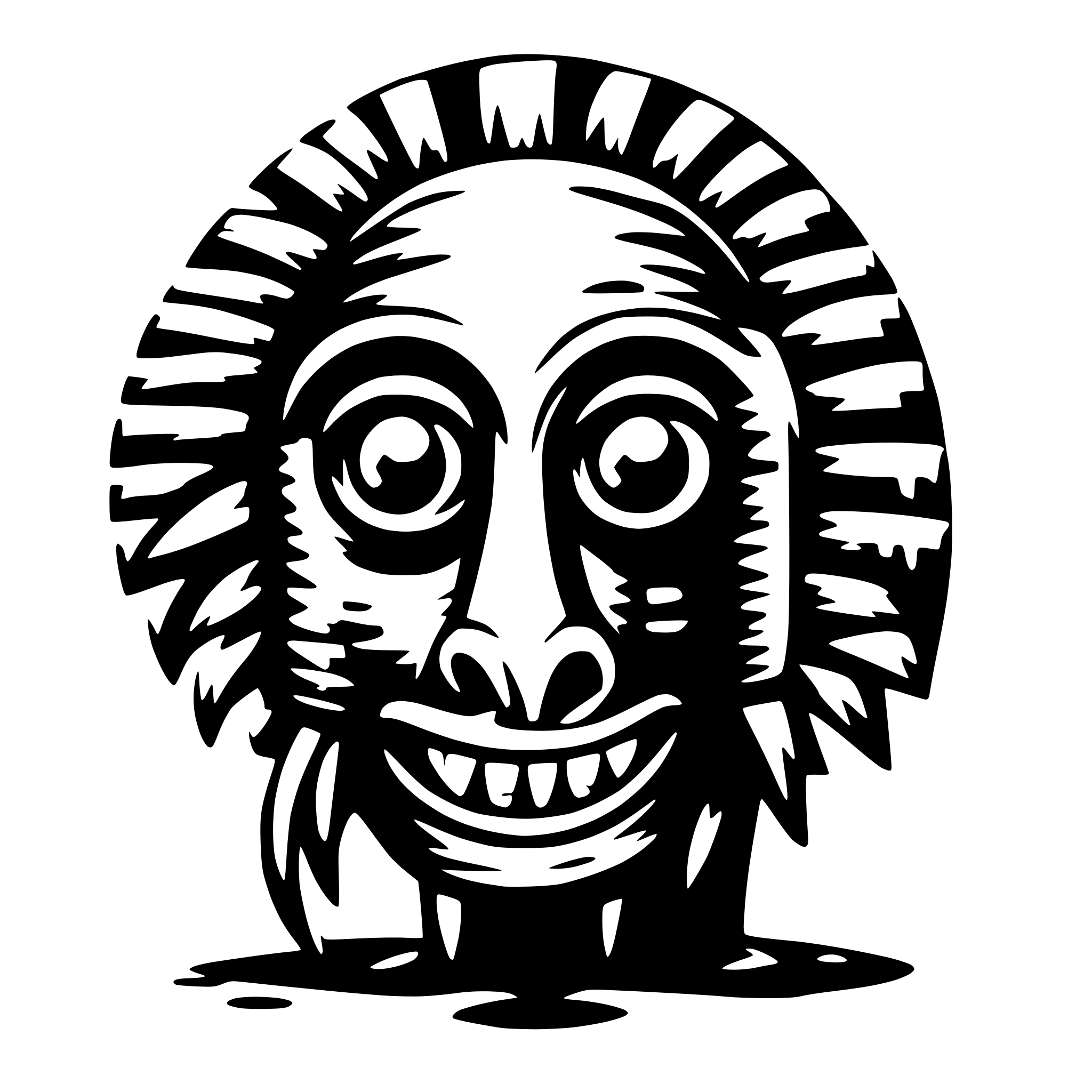 AI-generated SVG of 'African folk monster'