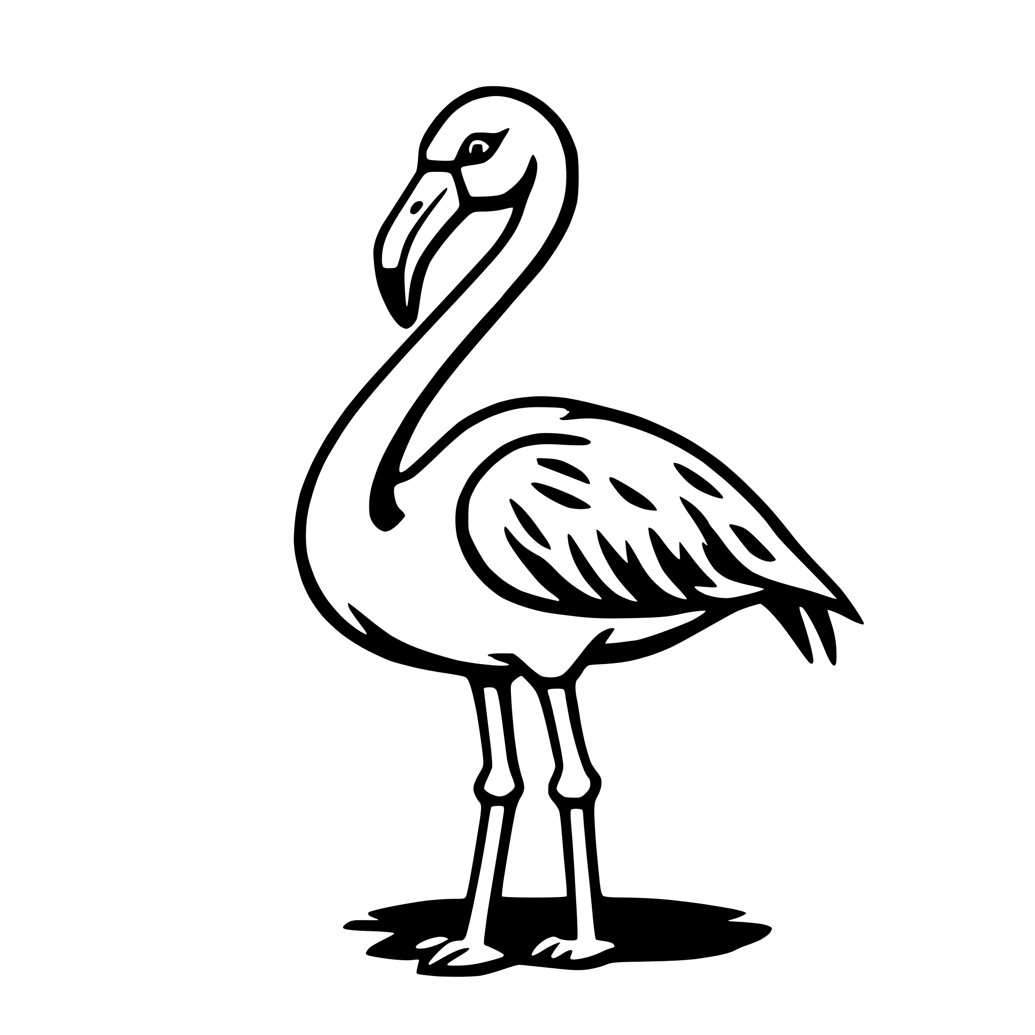 AI-generated SVG of a flamingo