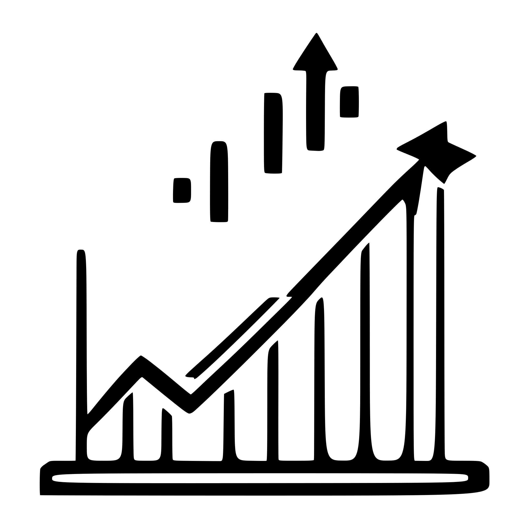AI-generated SVG of a upward graph