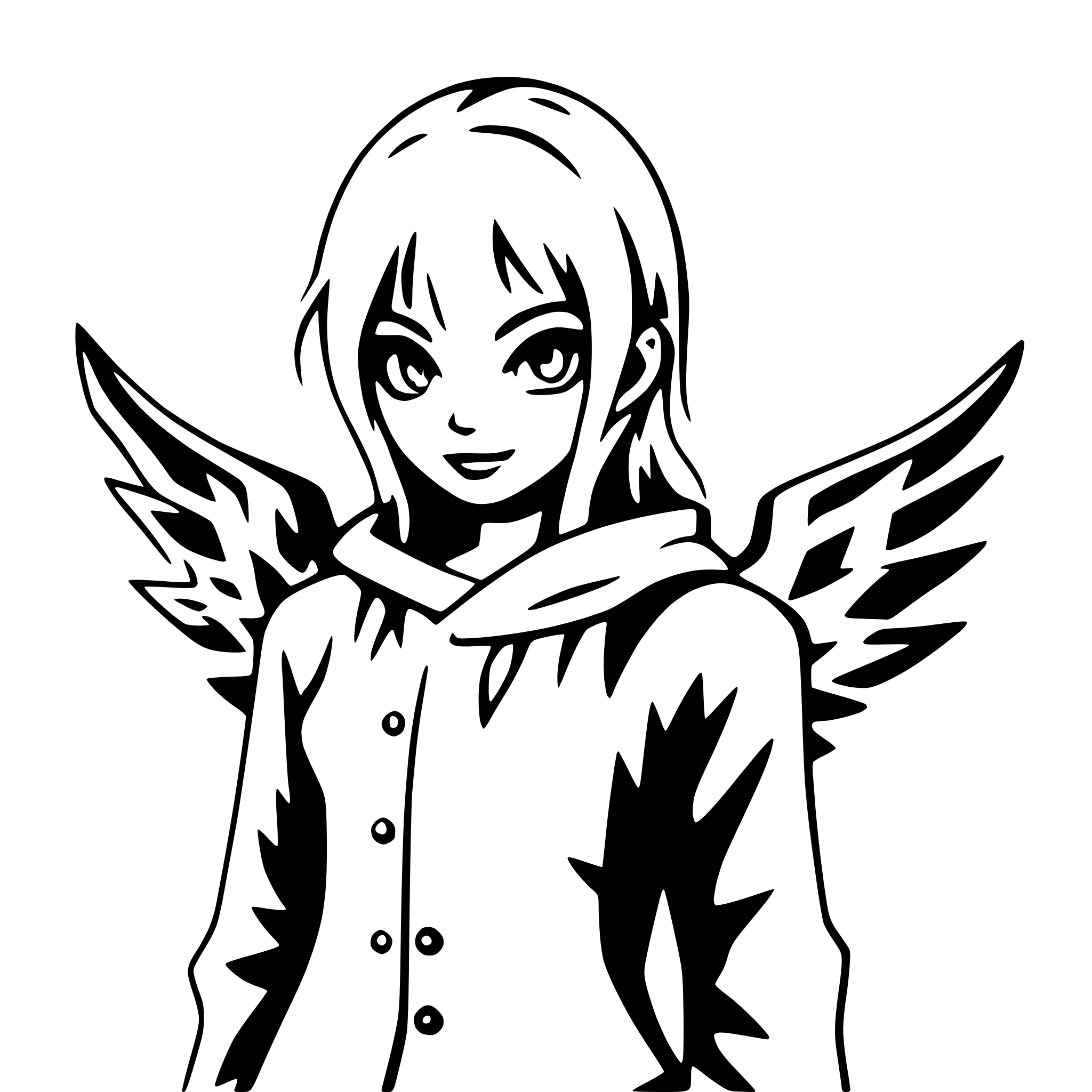 AI-generated SVG of 'demon with flaming wings'